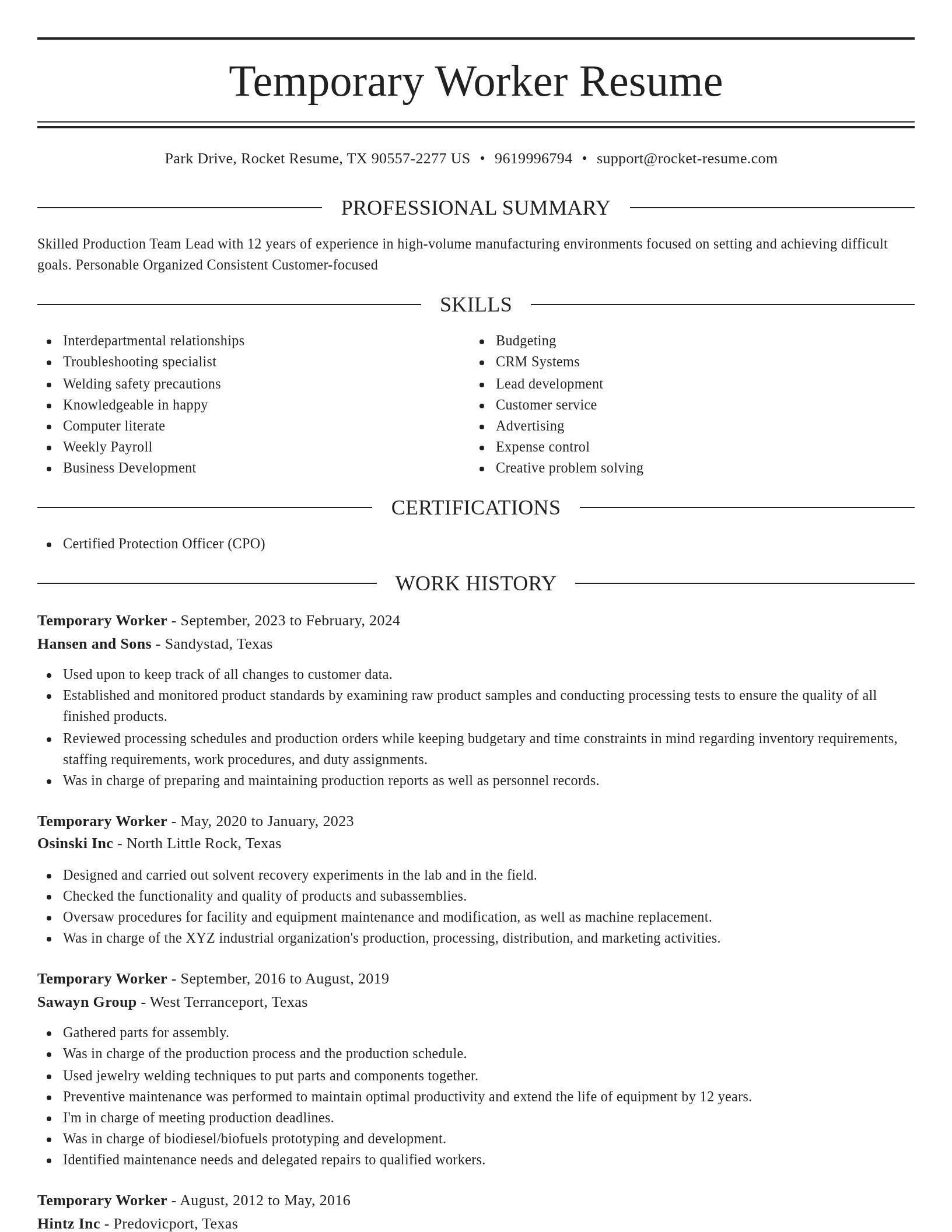 Elegant resume template