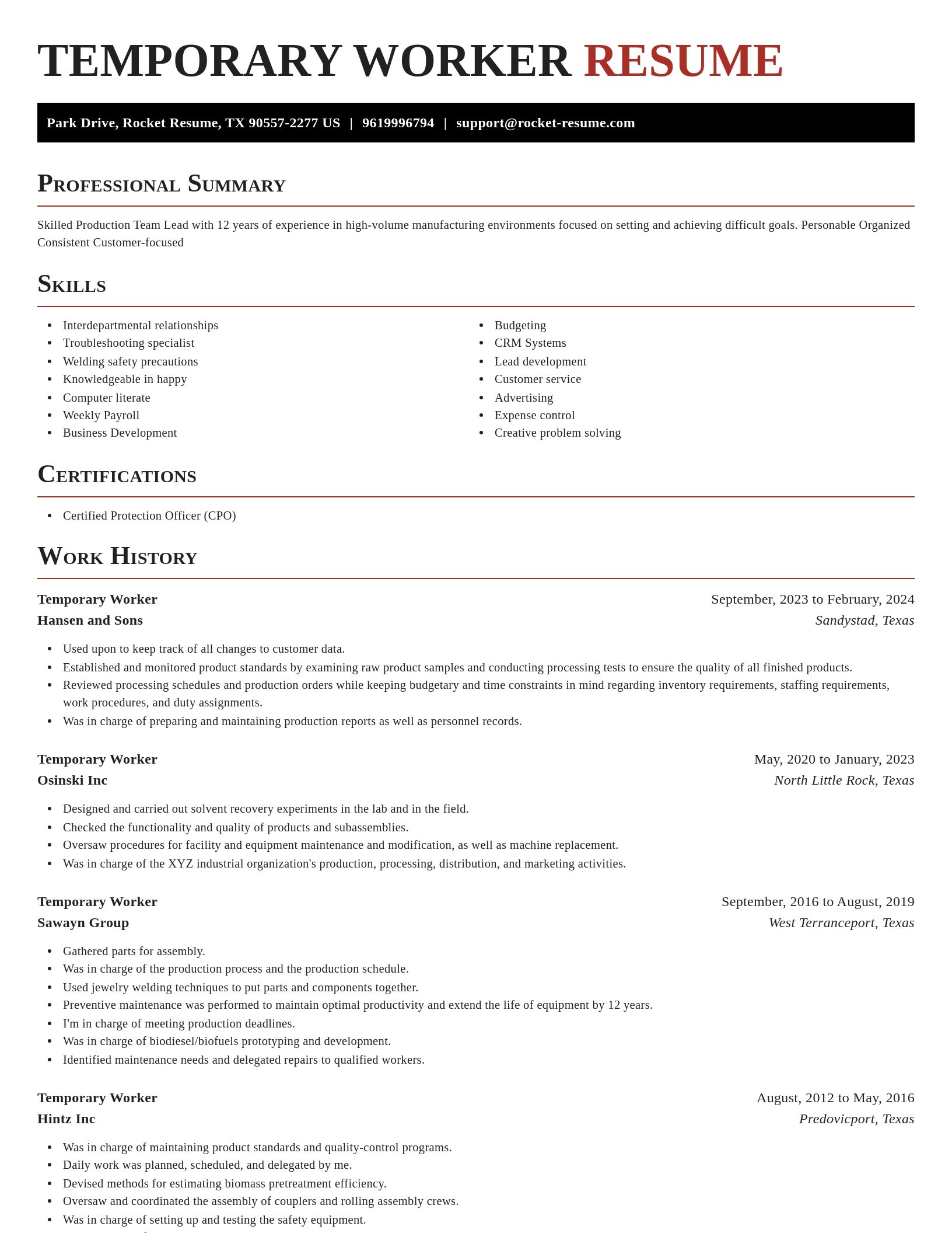 Exquisite resume template