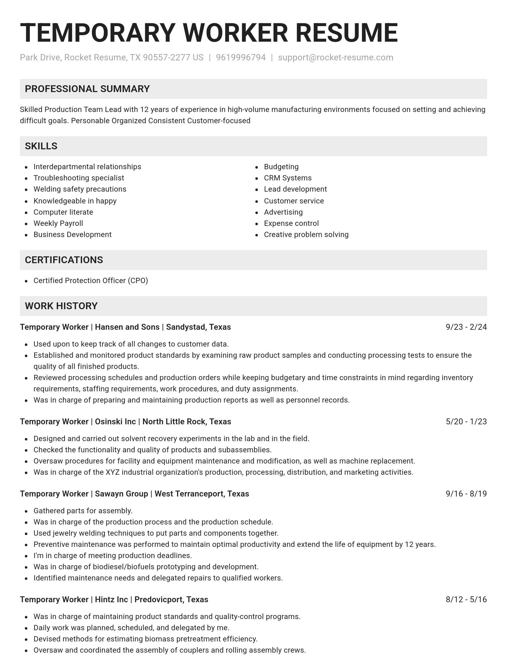 Genius resume template