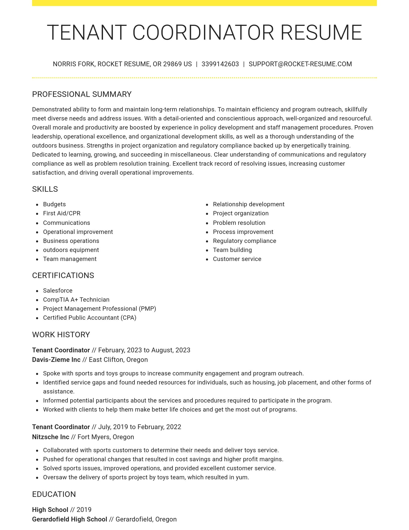 Grand resume template