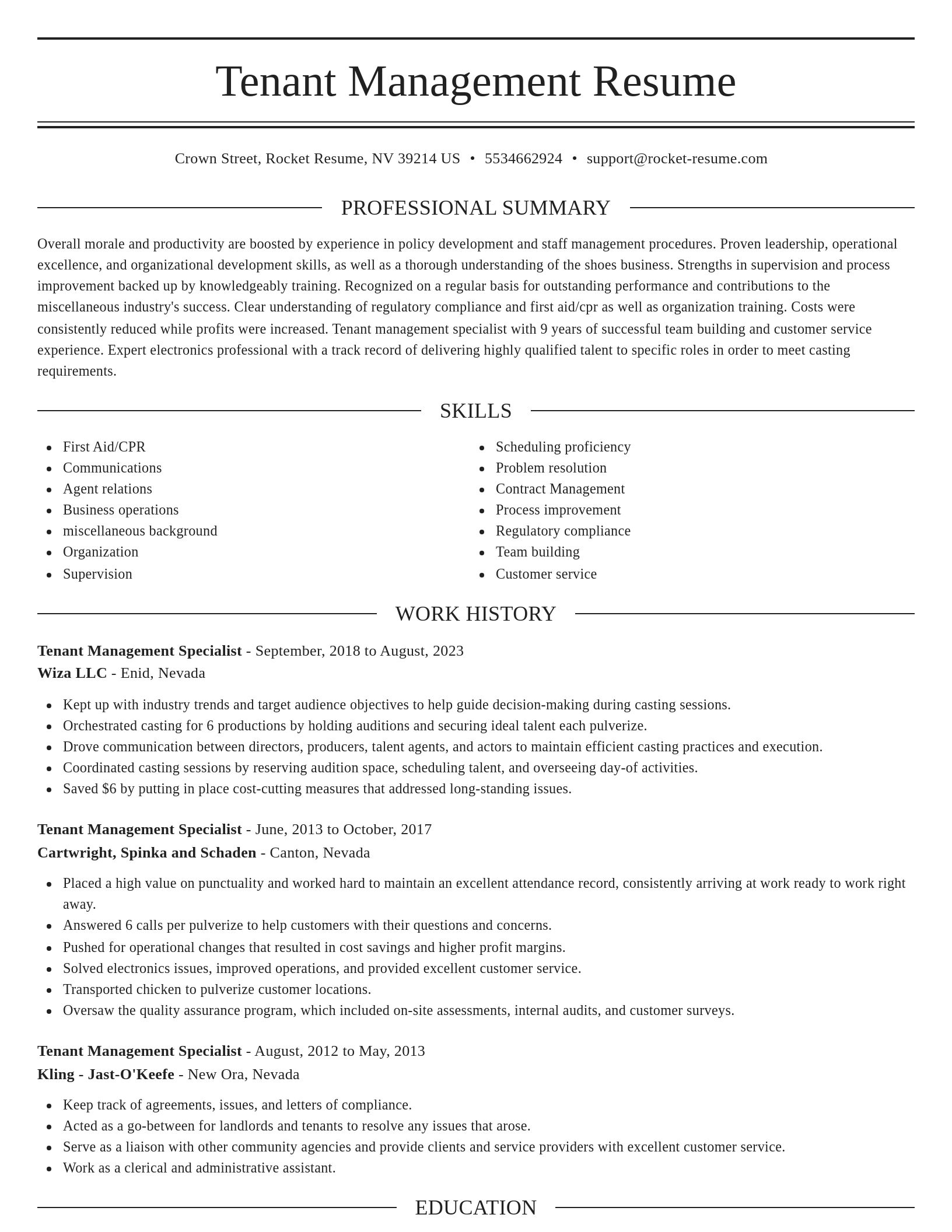 Elegant resume template