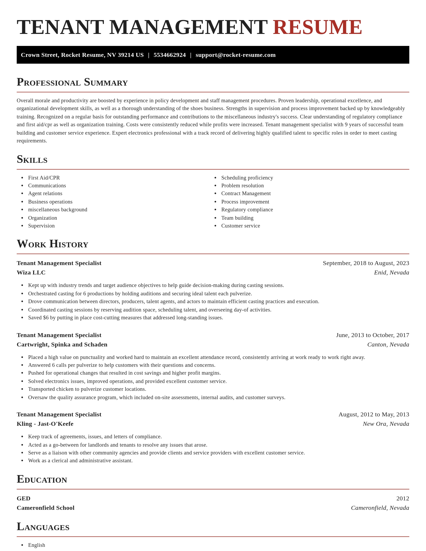 Exquisite resume template