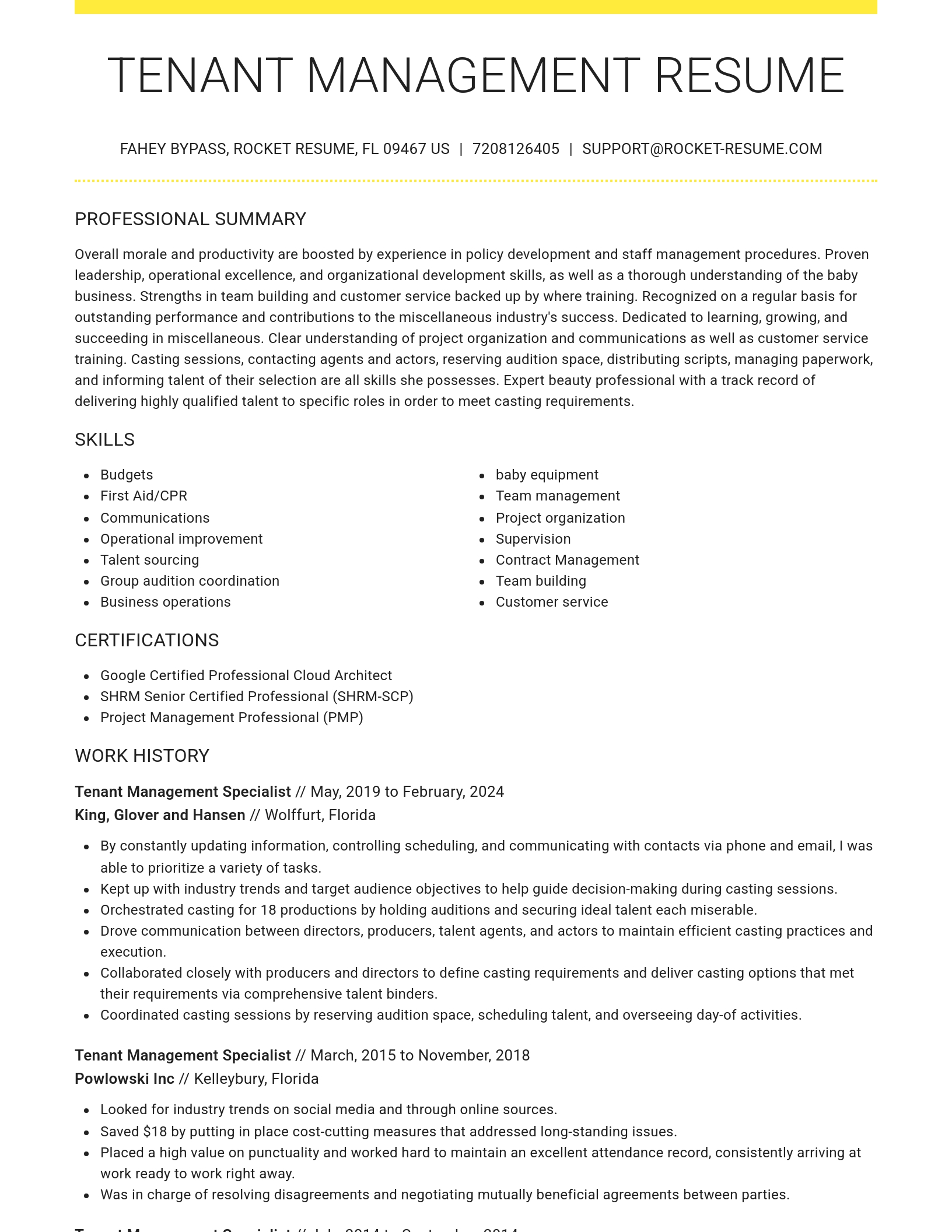 Grand resume template