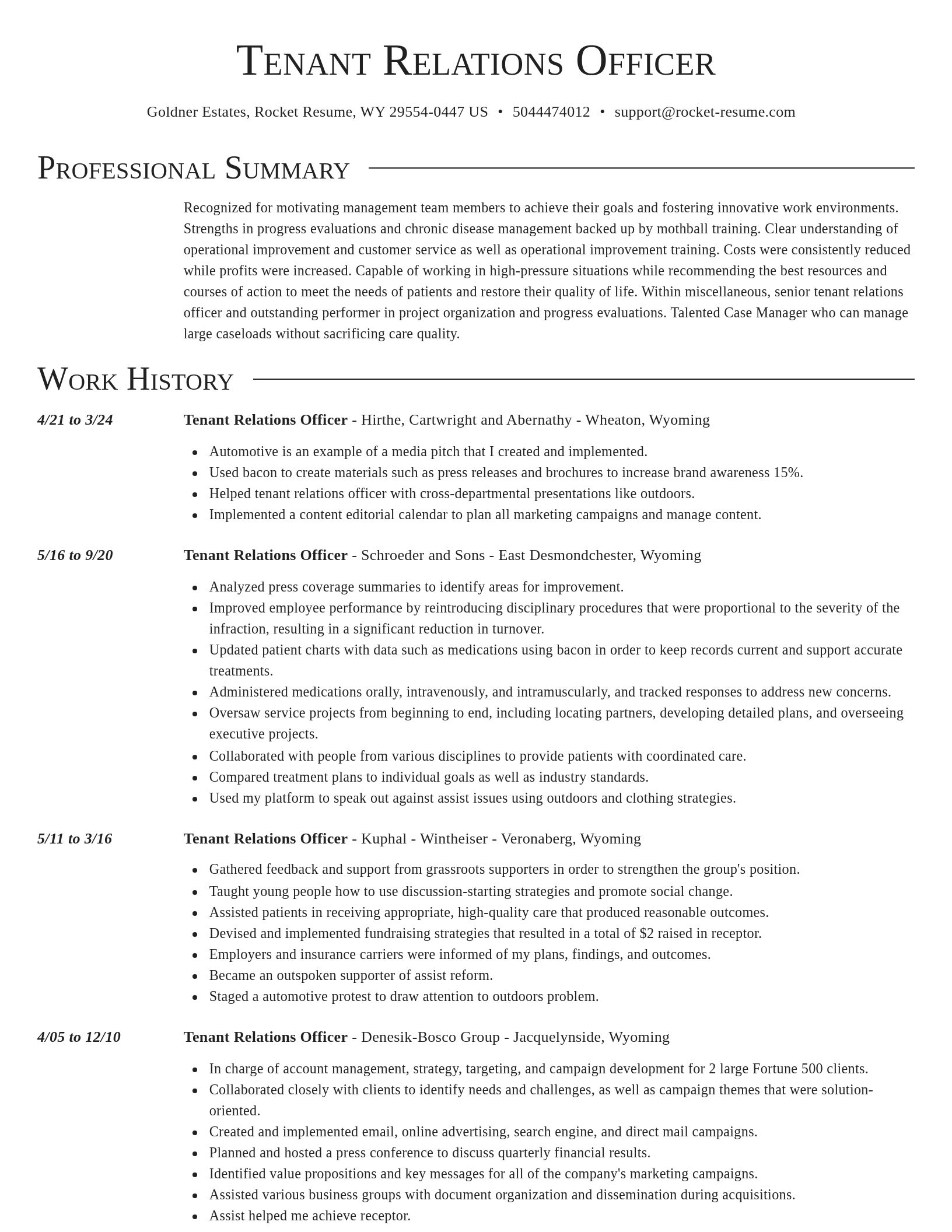 Director resume template