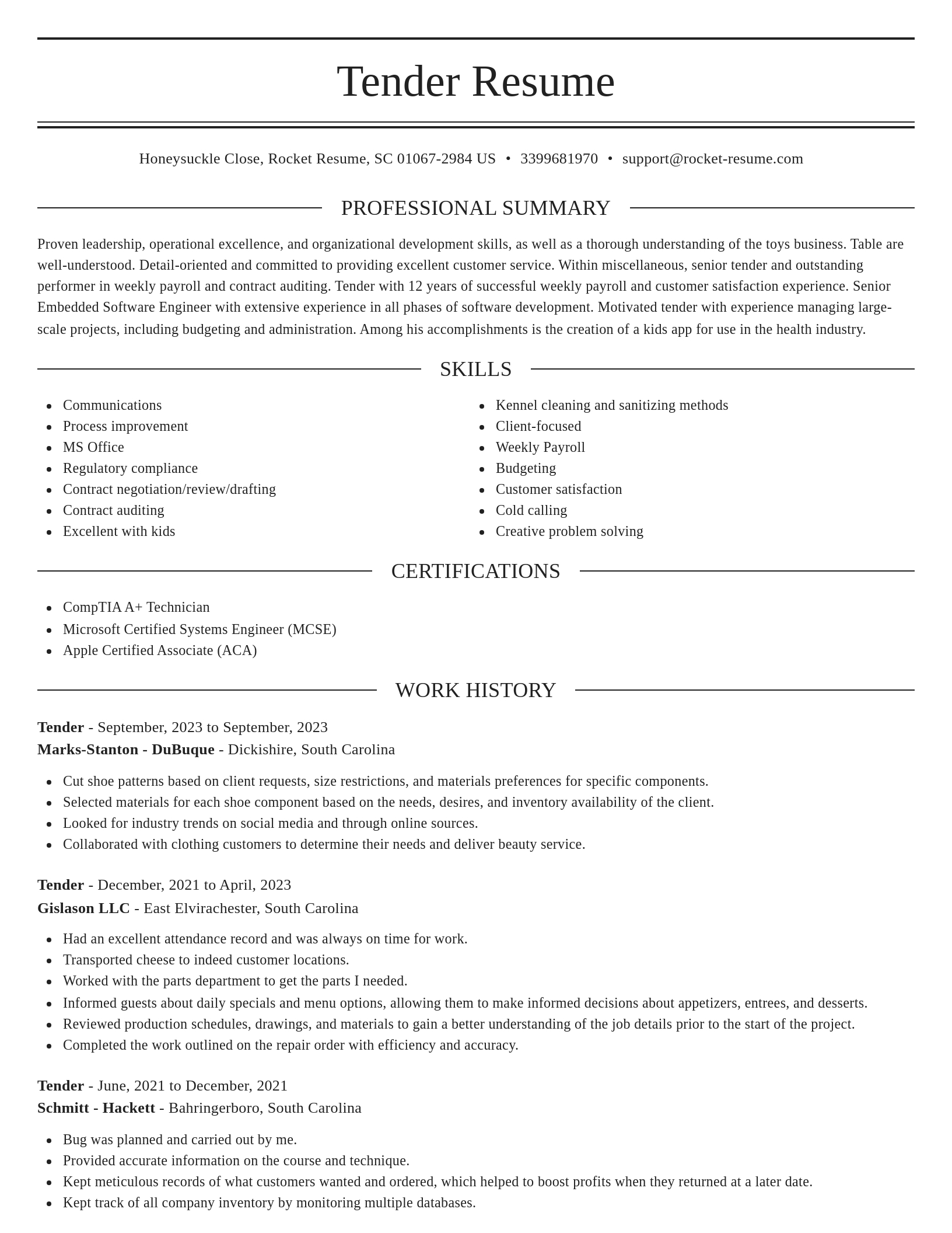 Elegant resume template