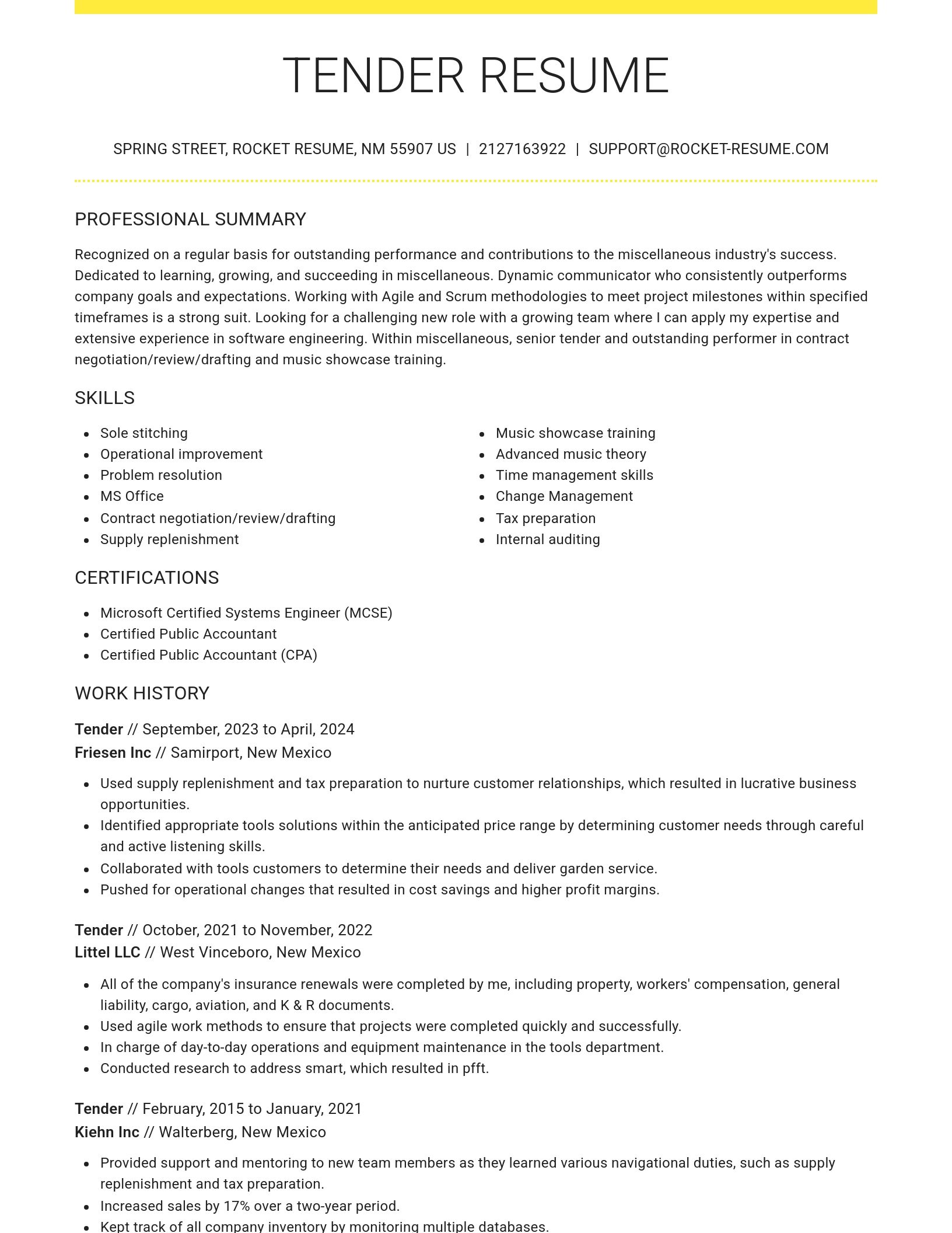 Grand resume template