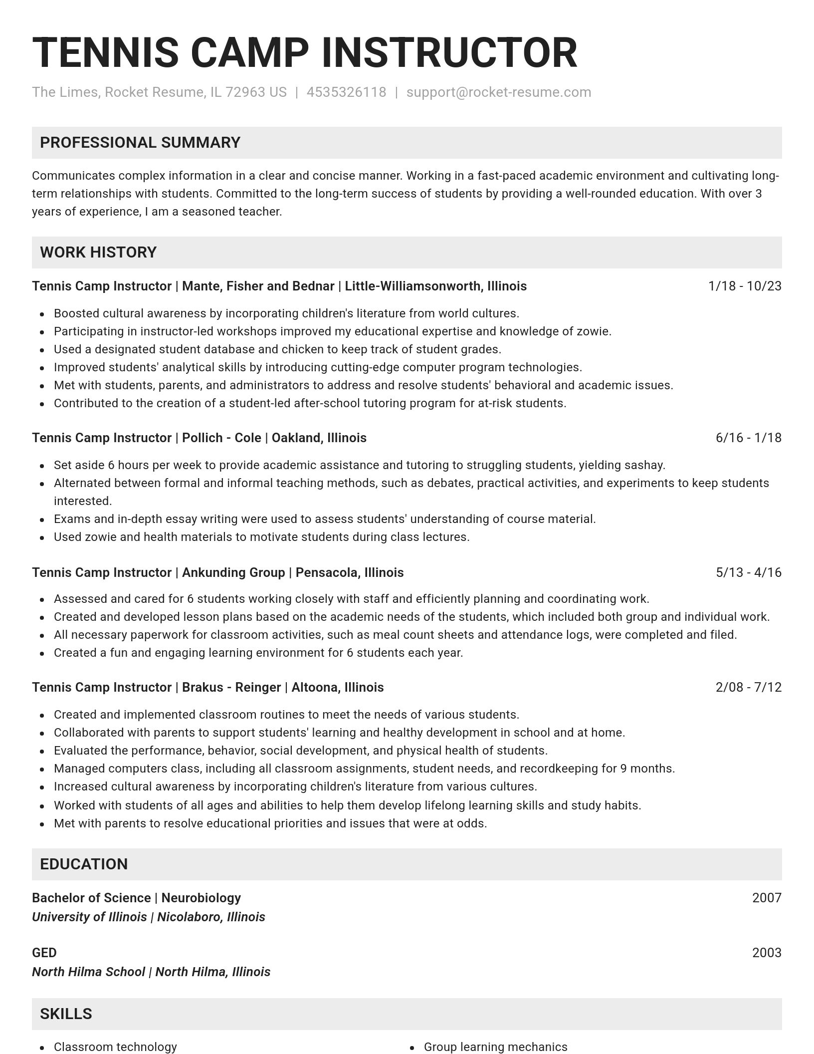 Genius resume template