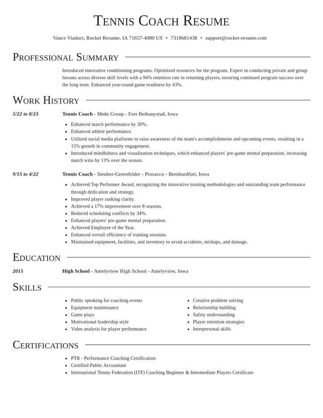 Director resume template