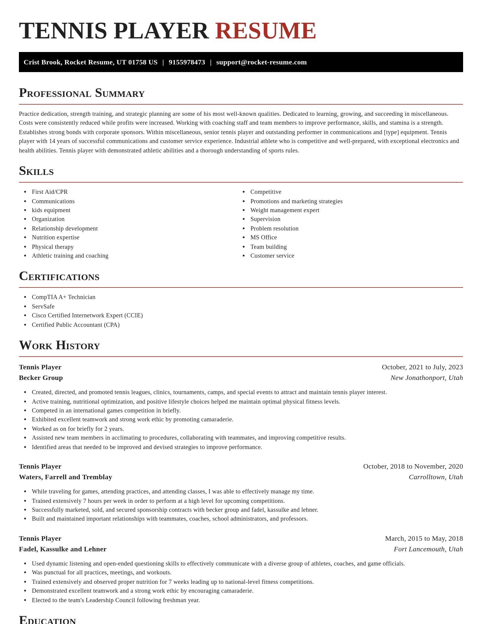 Exquisite resume template
