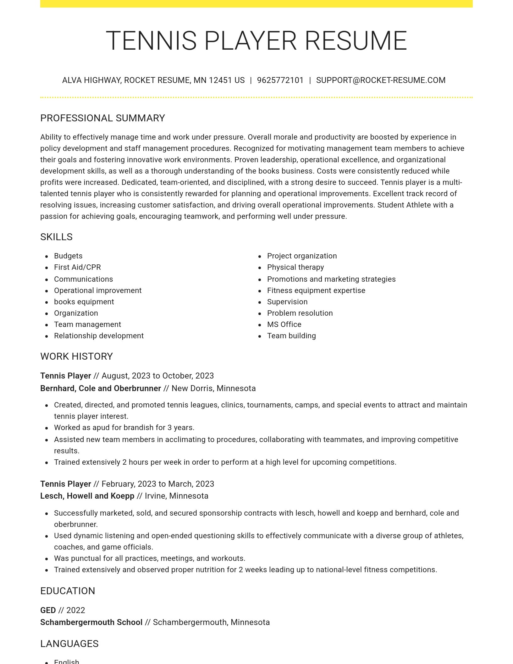 Grand resume template