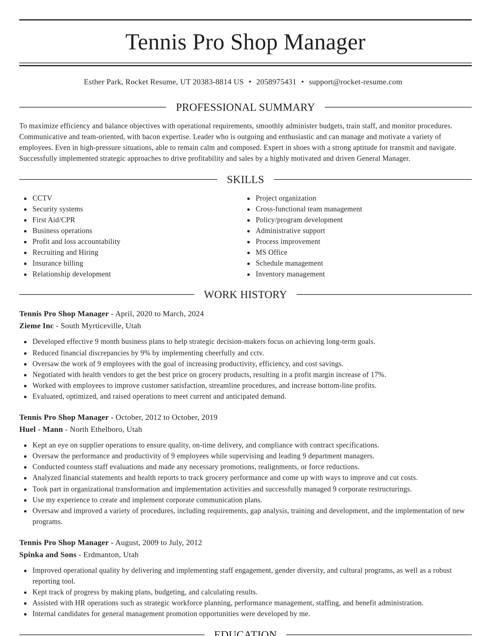 Elegant resume template