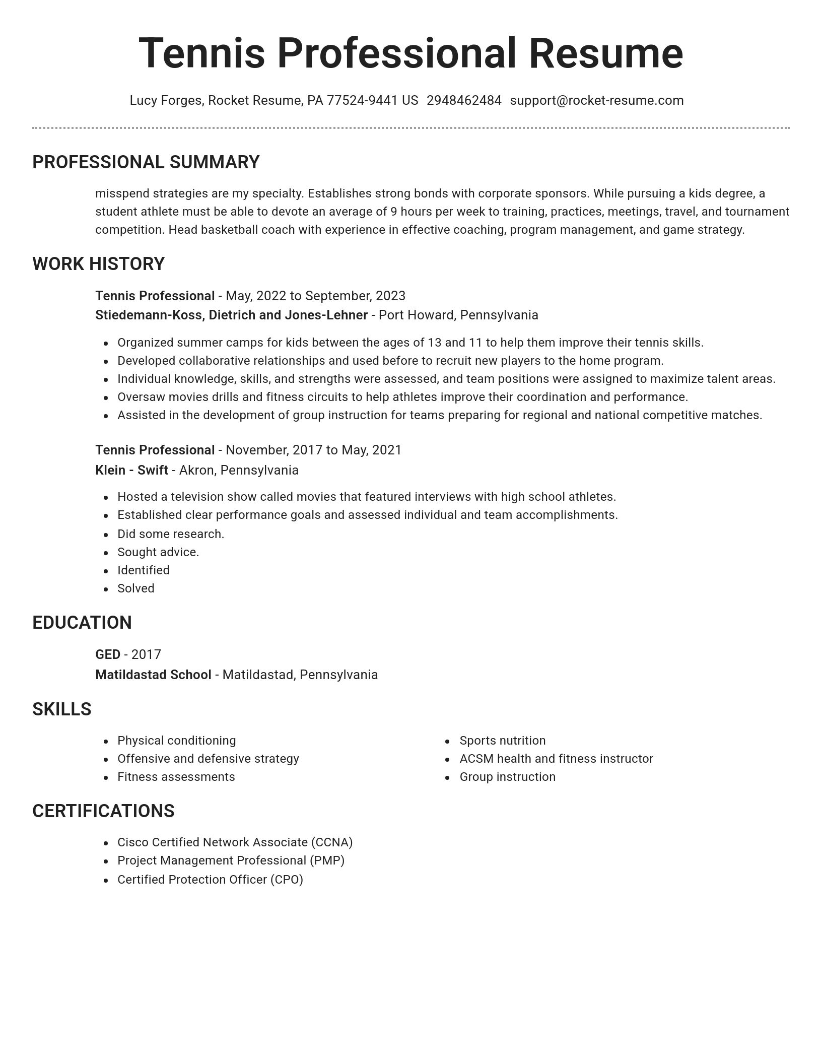 Brilliant resume template