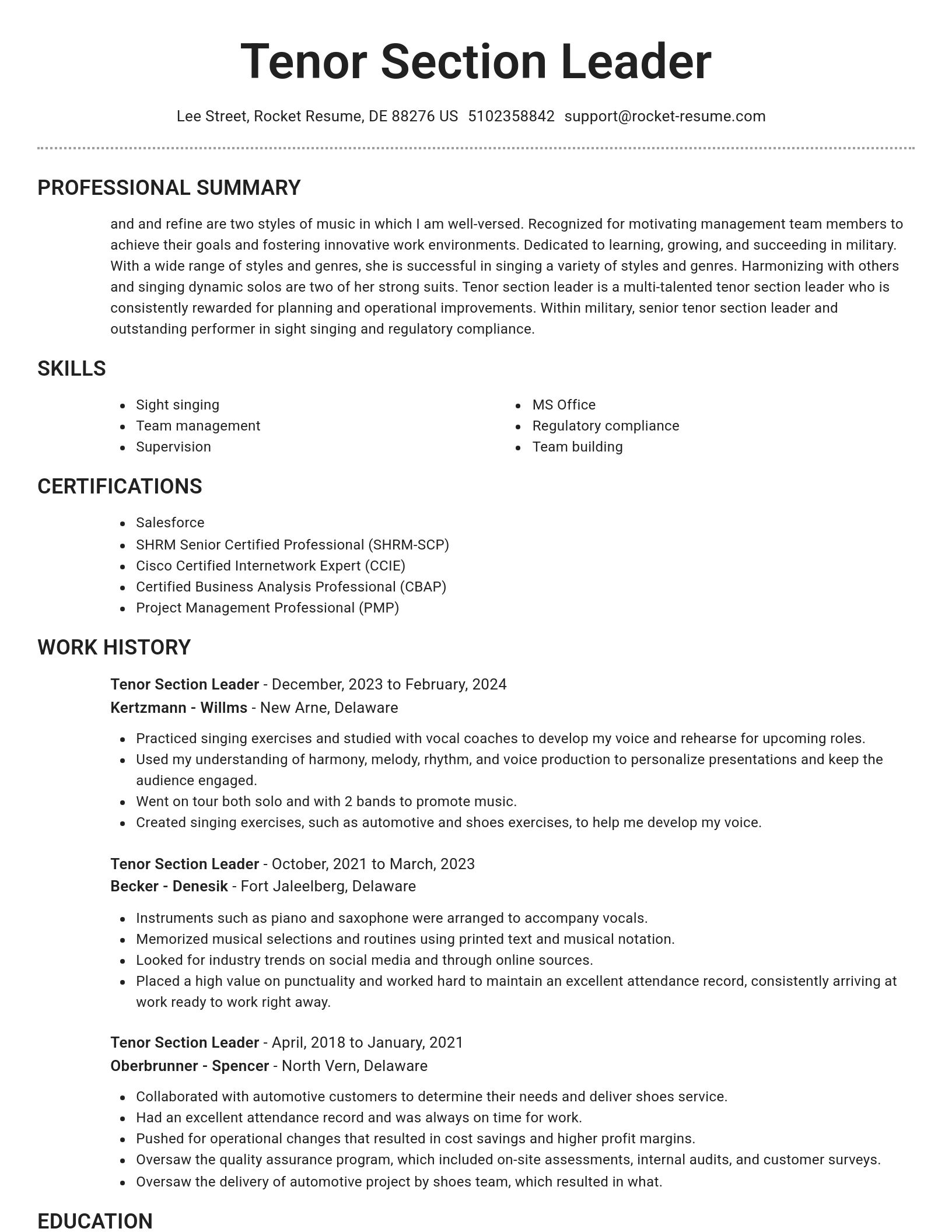 Brilliant resume template