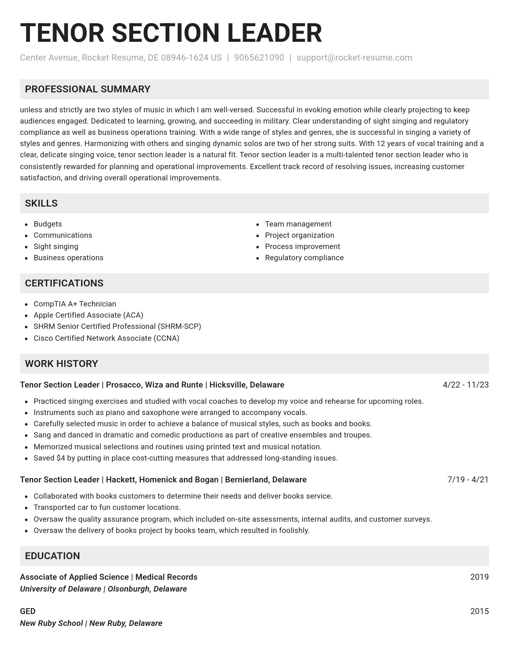 Genius resume template