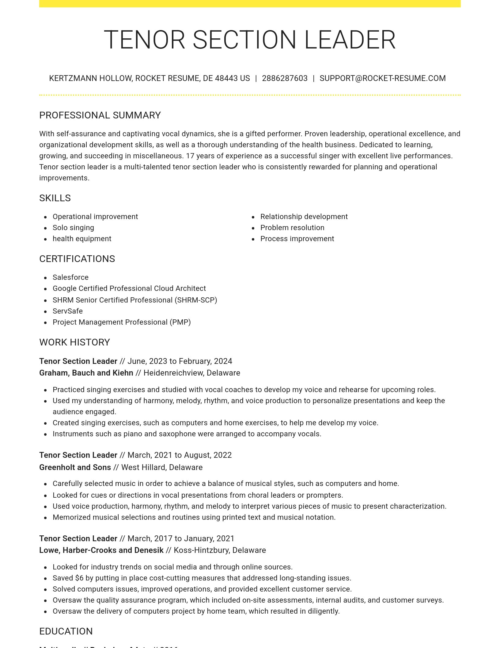 Grand resume template