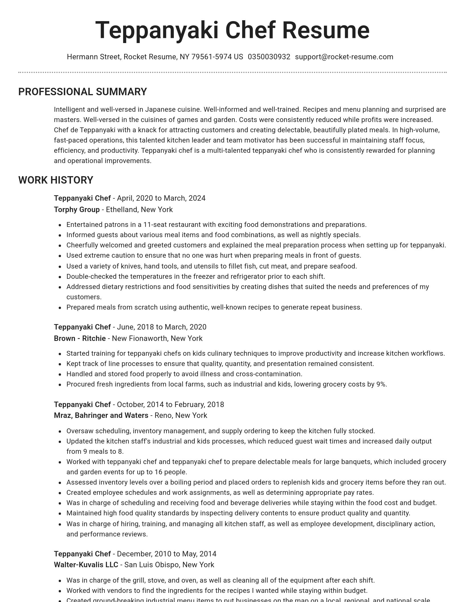 Brilliant resume template