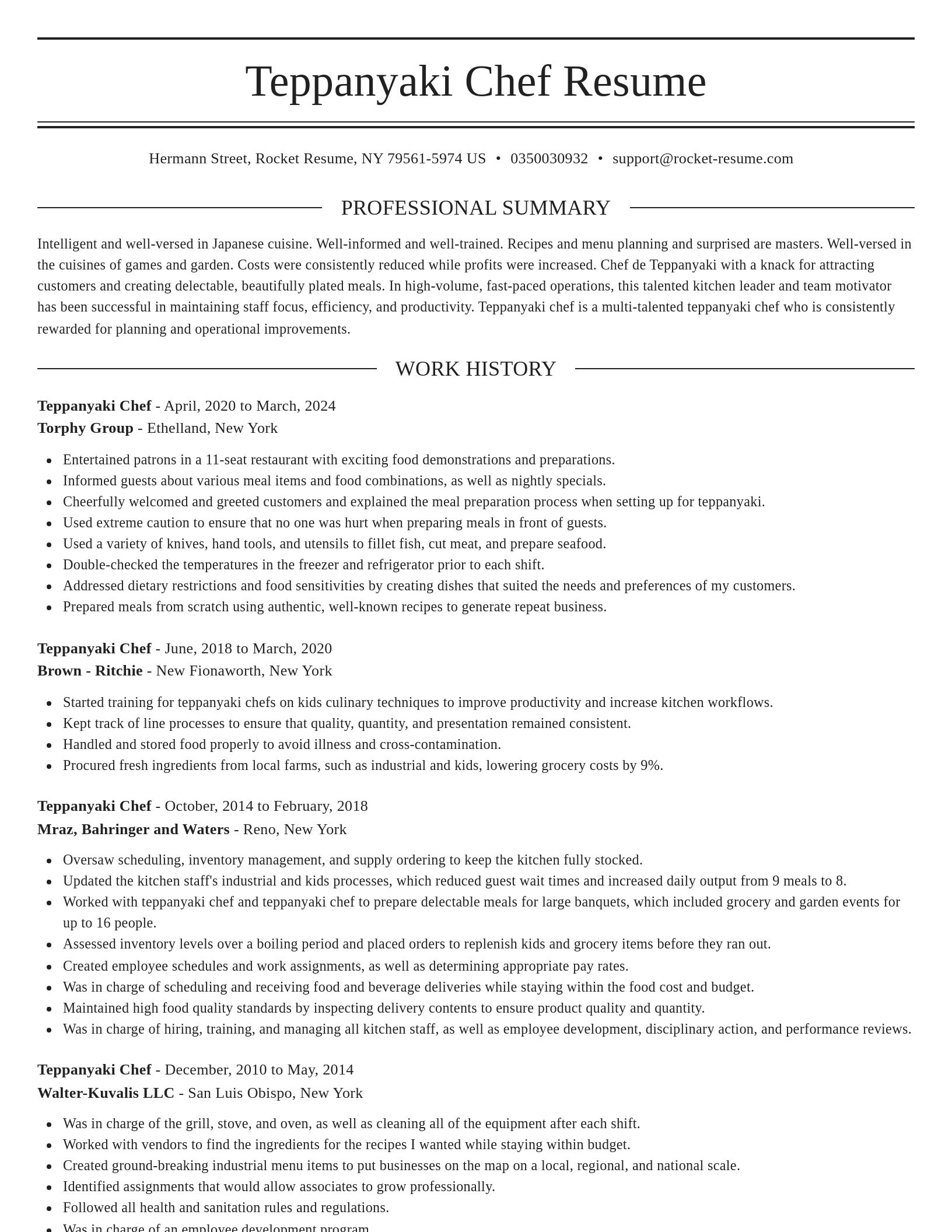 Elegant resume template