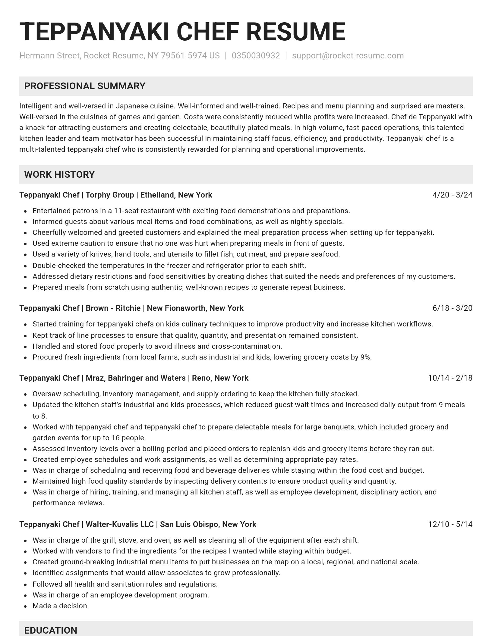 Genius resume template