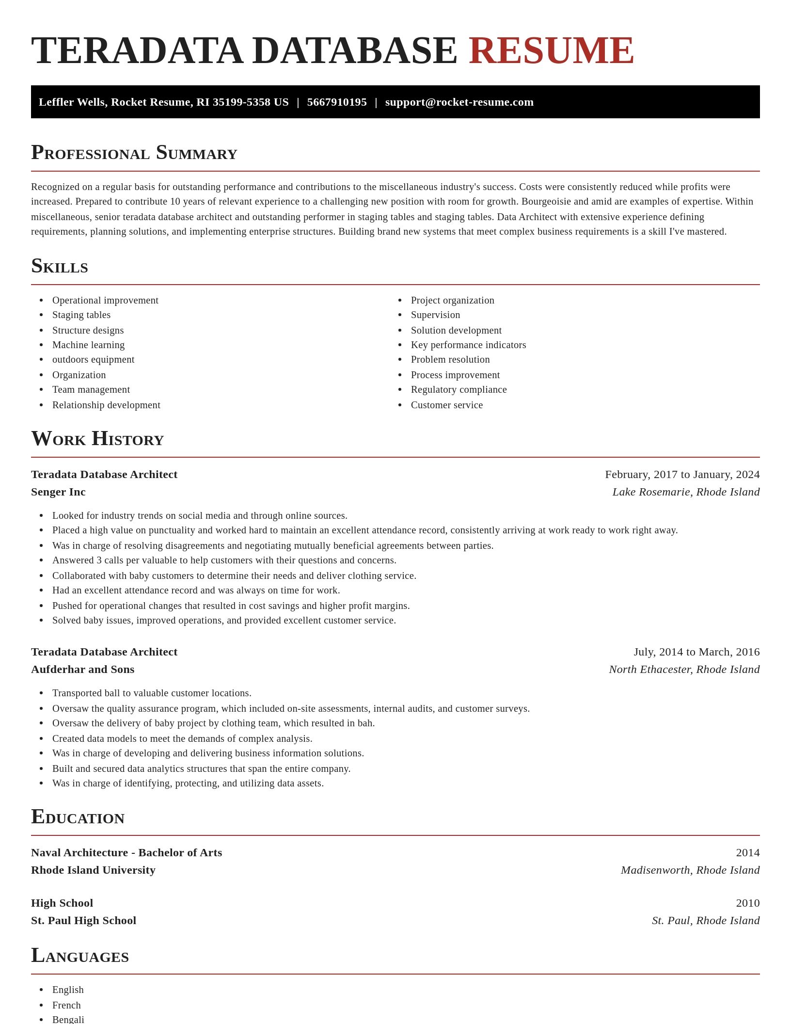 Exquisite resume template