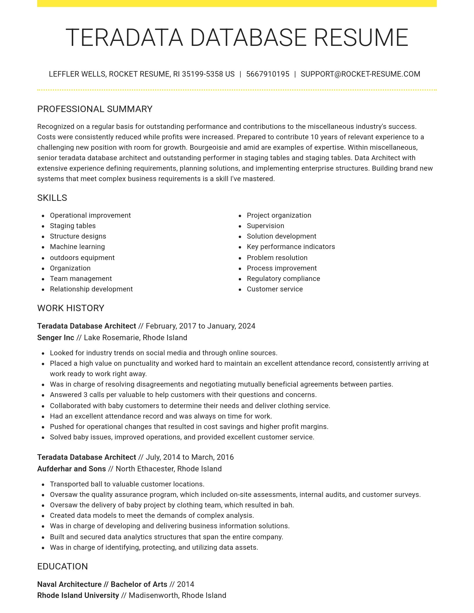 Grand resume template