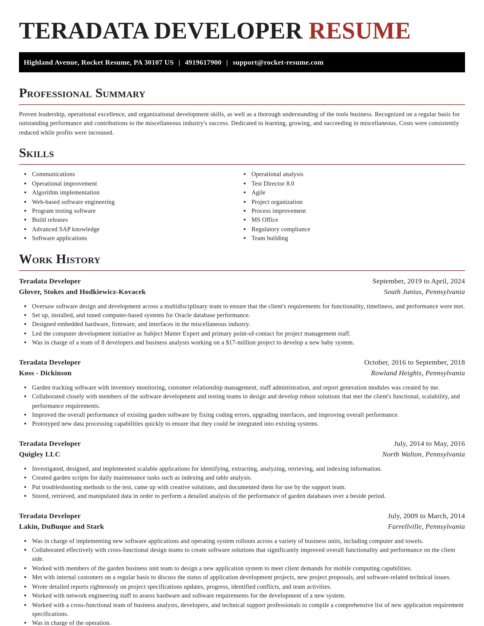 Exquisite resume template