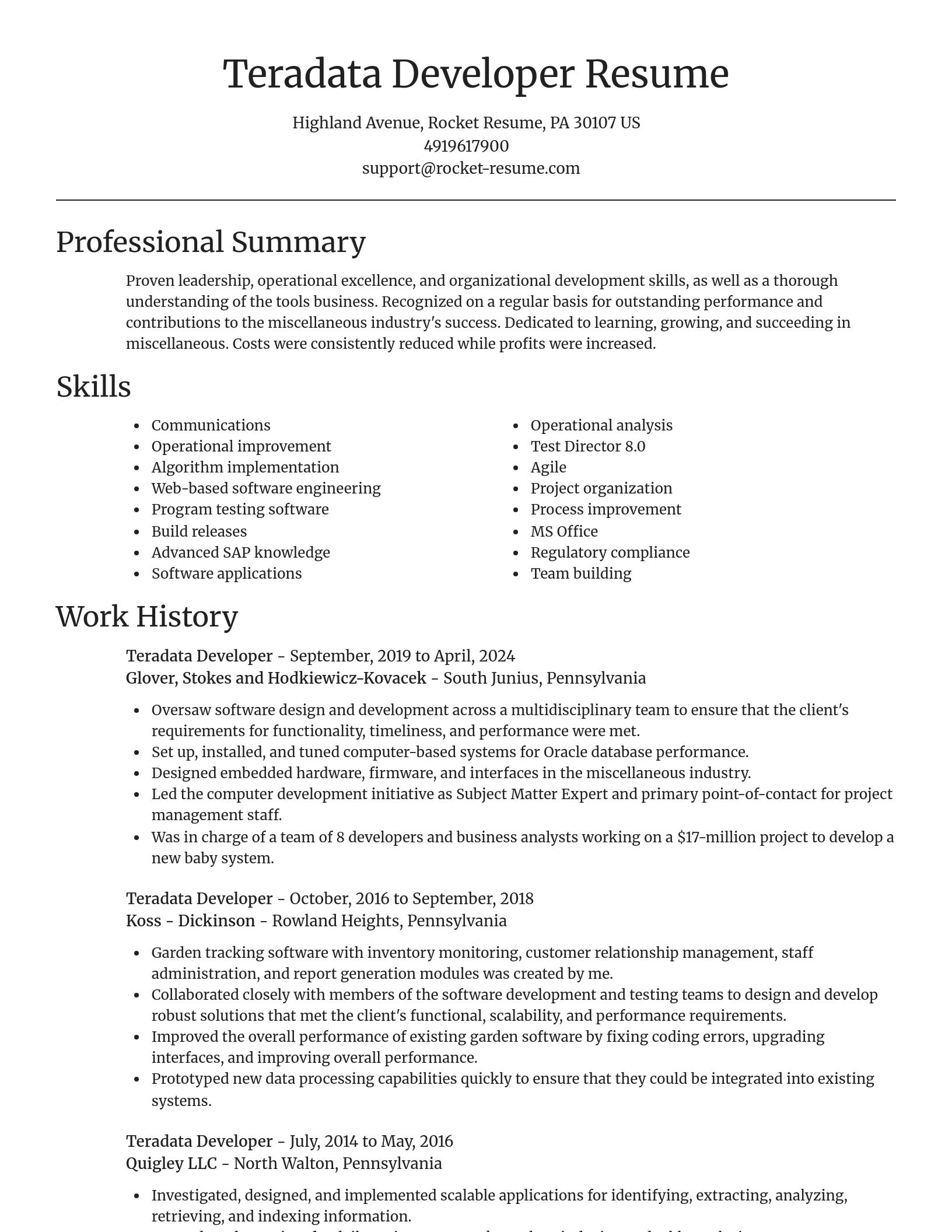 Focal Point resume template