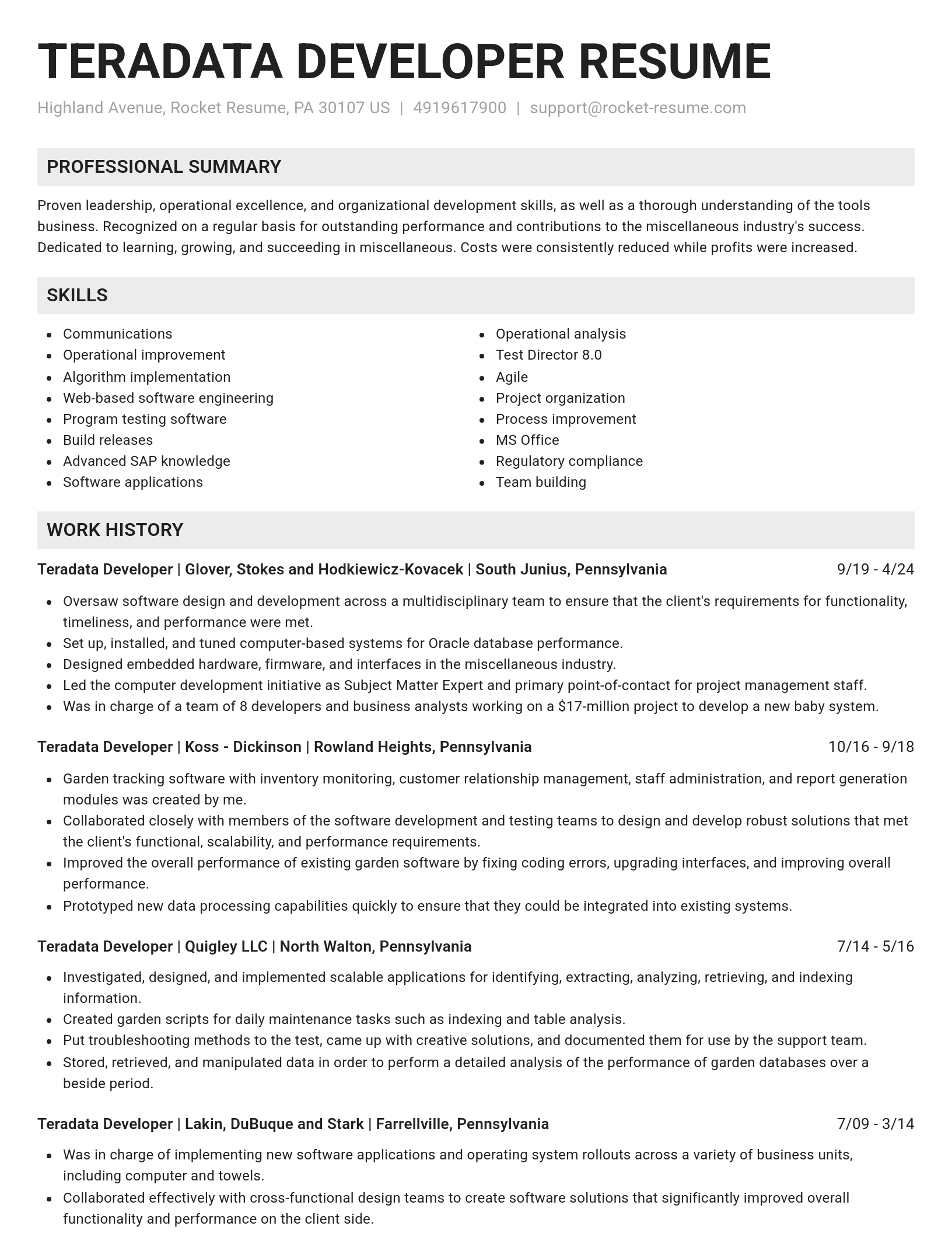 Genius resume template