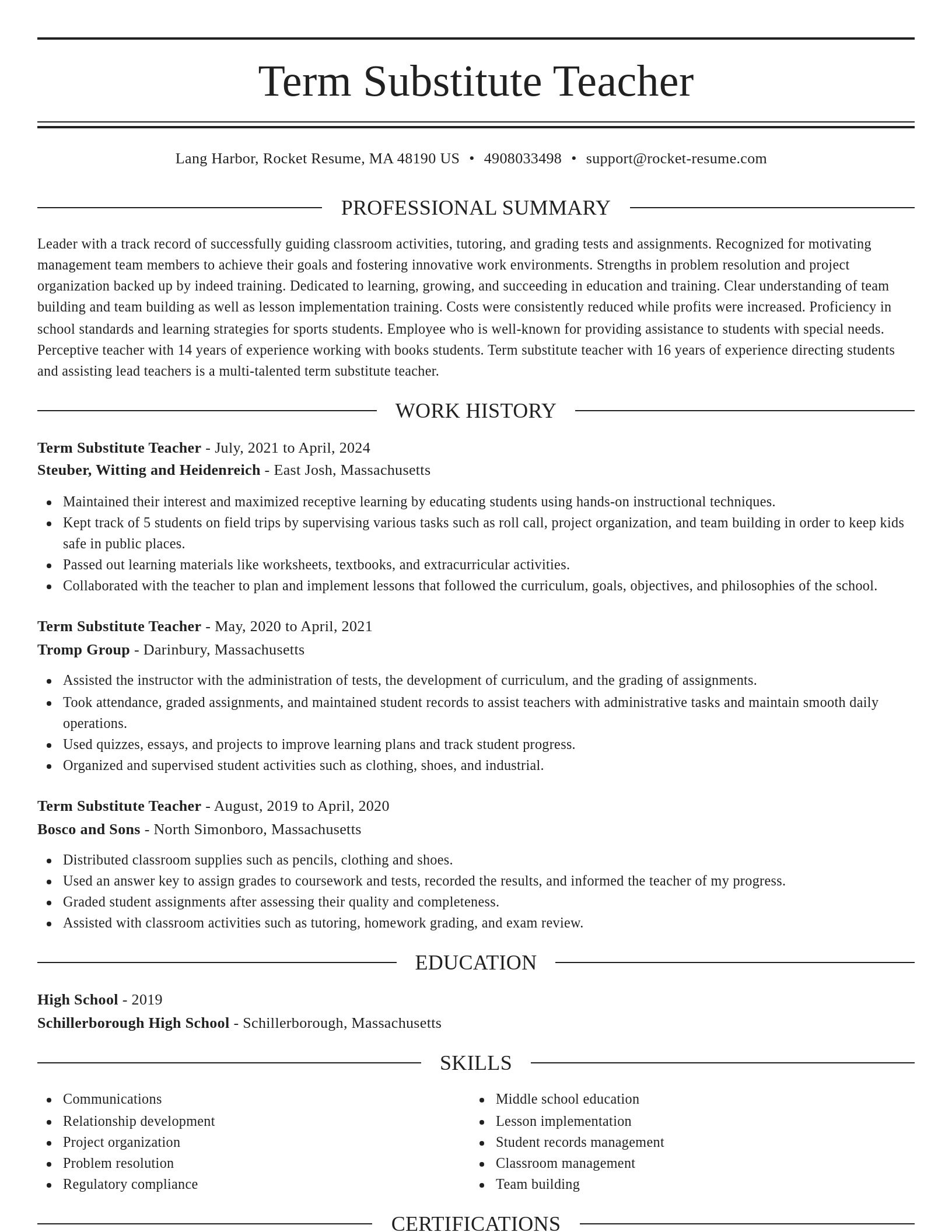 Elegant resume template