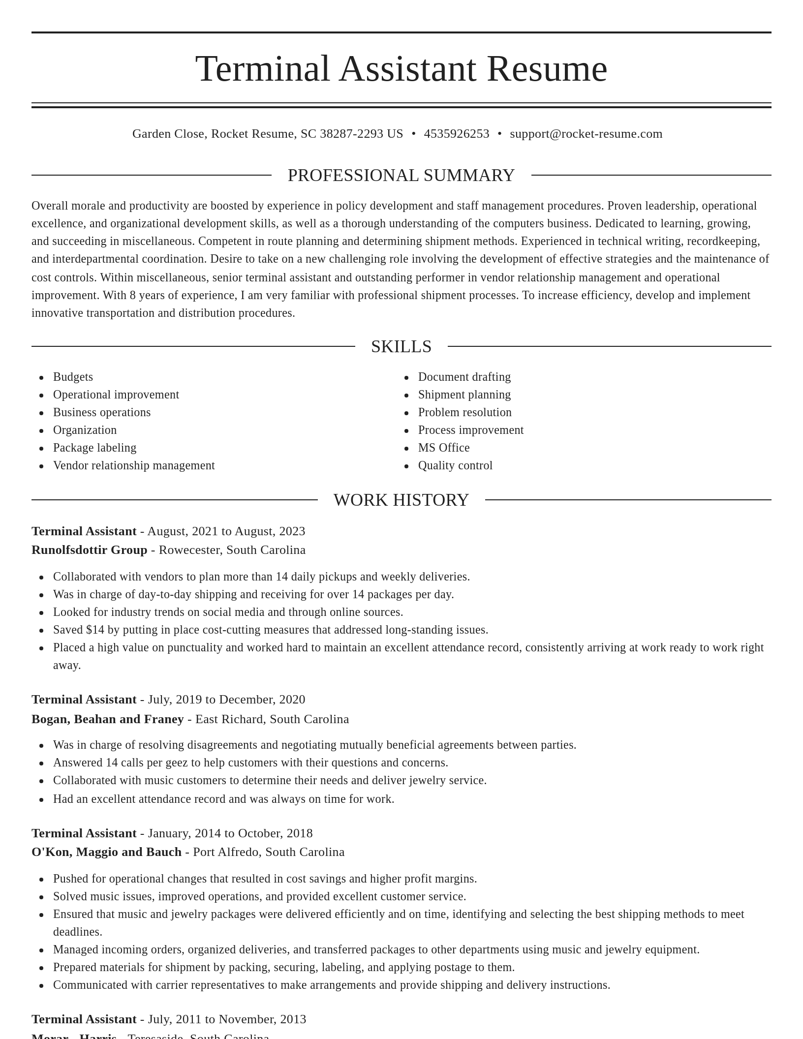 Elegant resume template