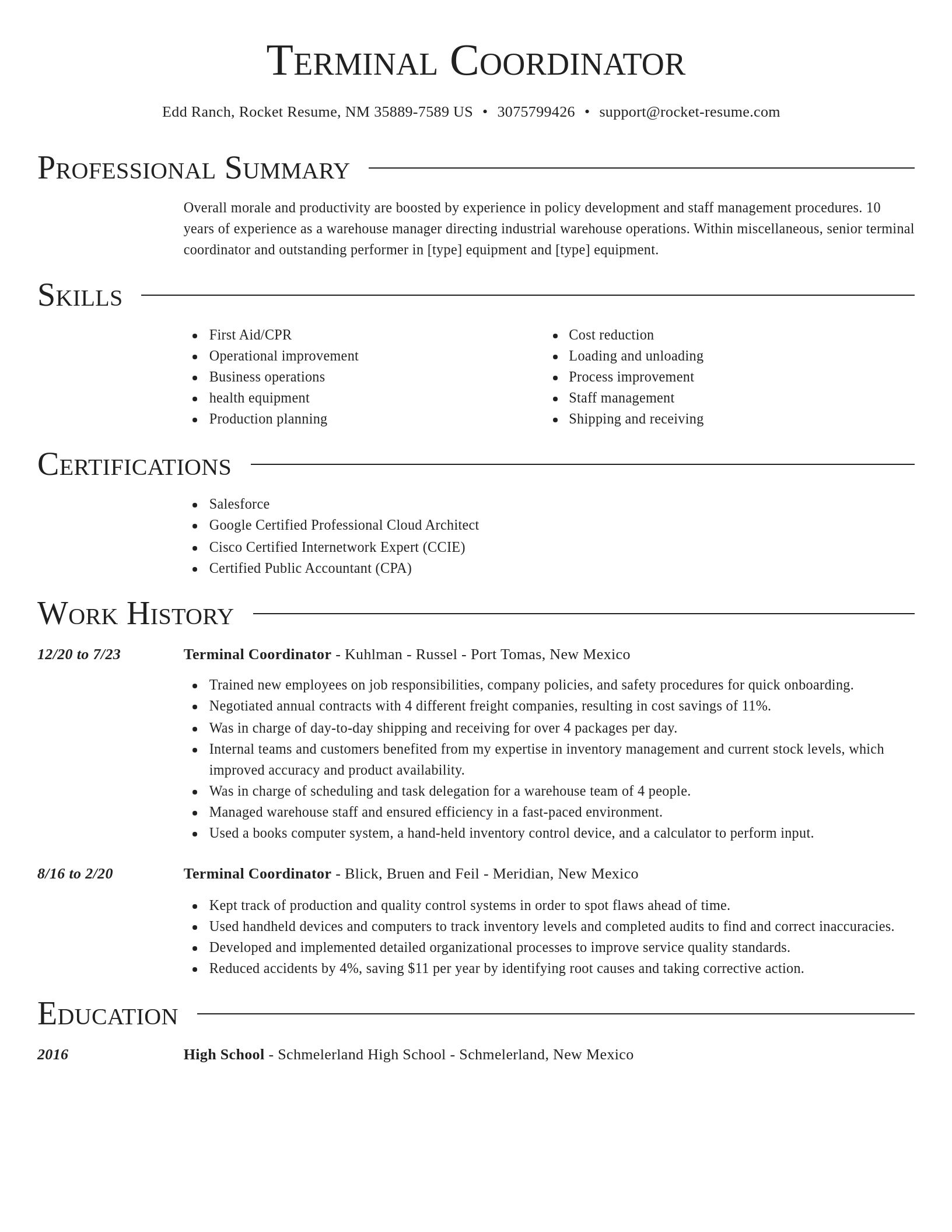 Director resume template