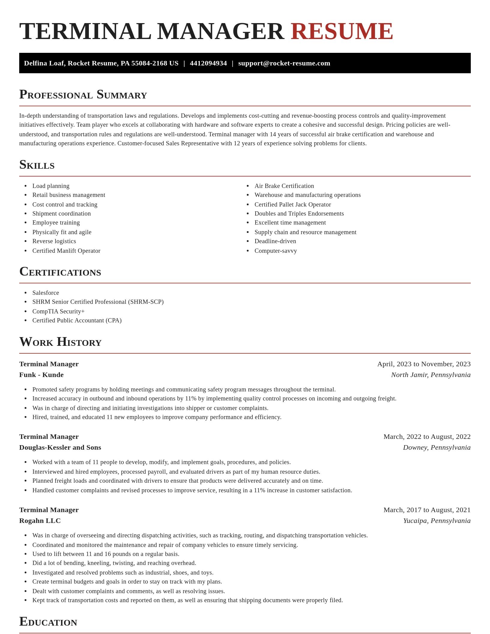 Exquisite resume template