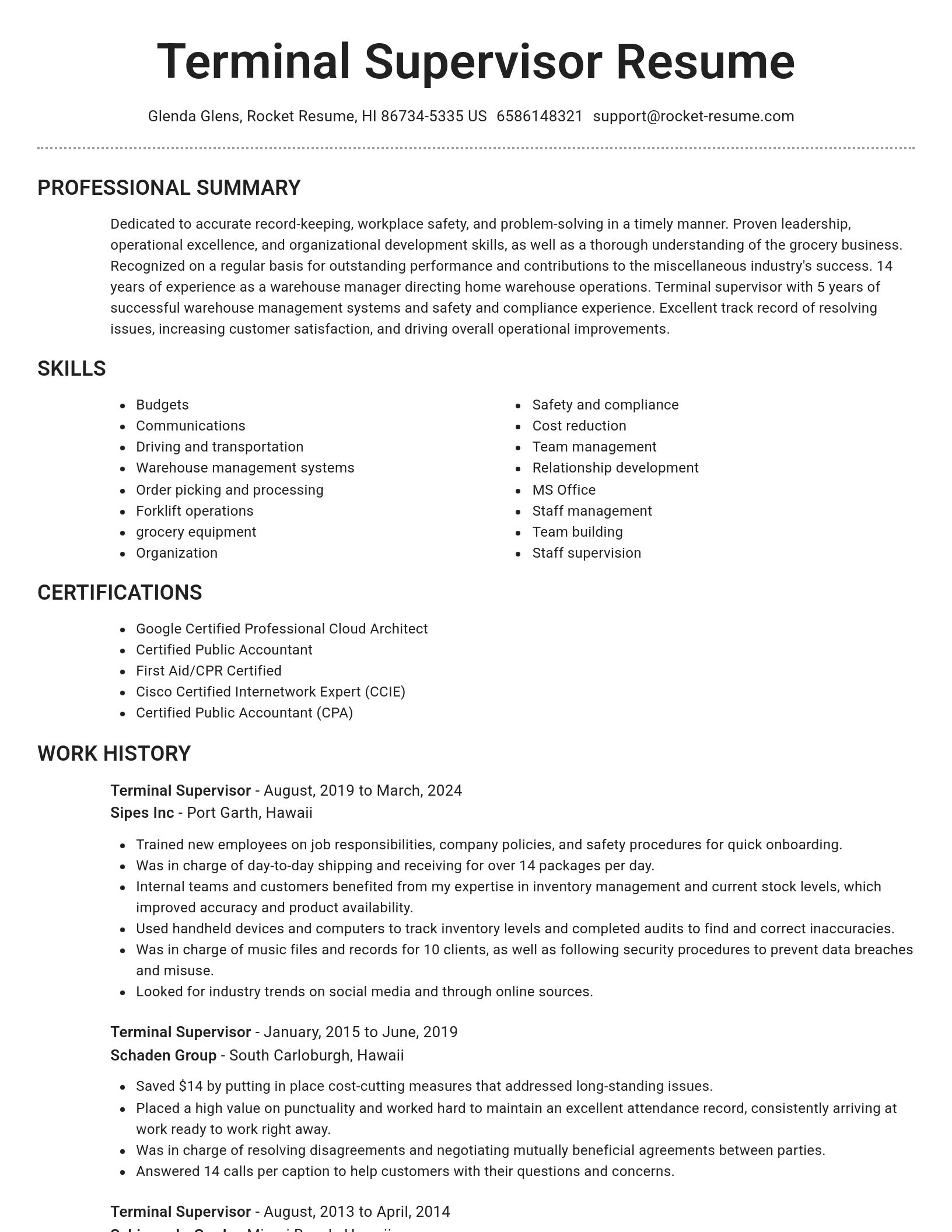 Brilliant resume template