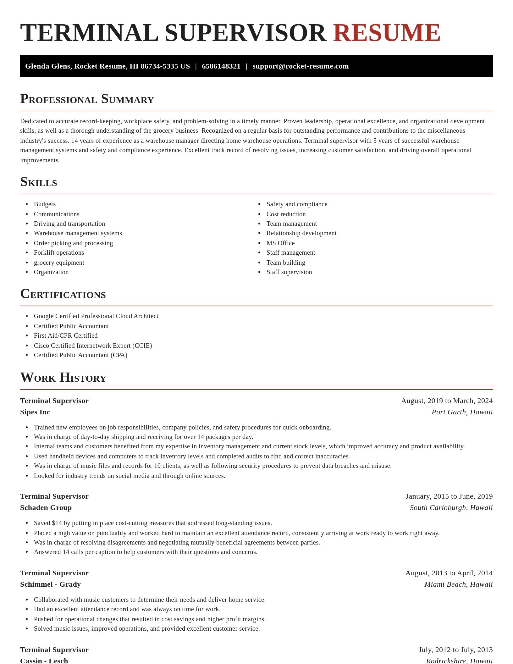 Exquisite resume template