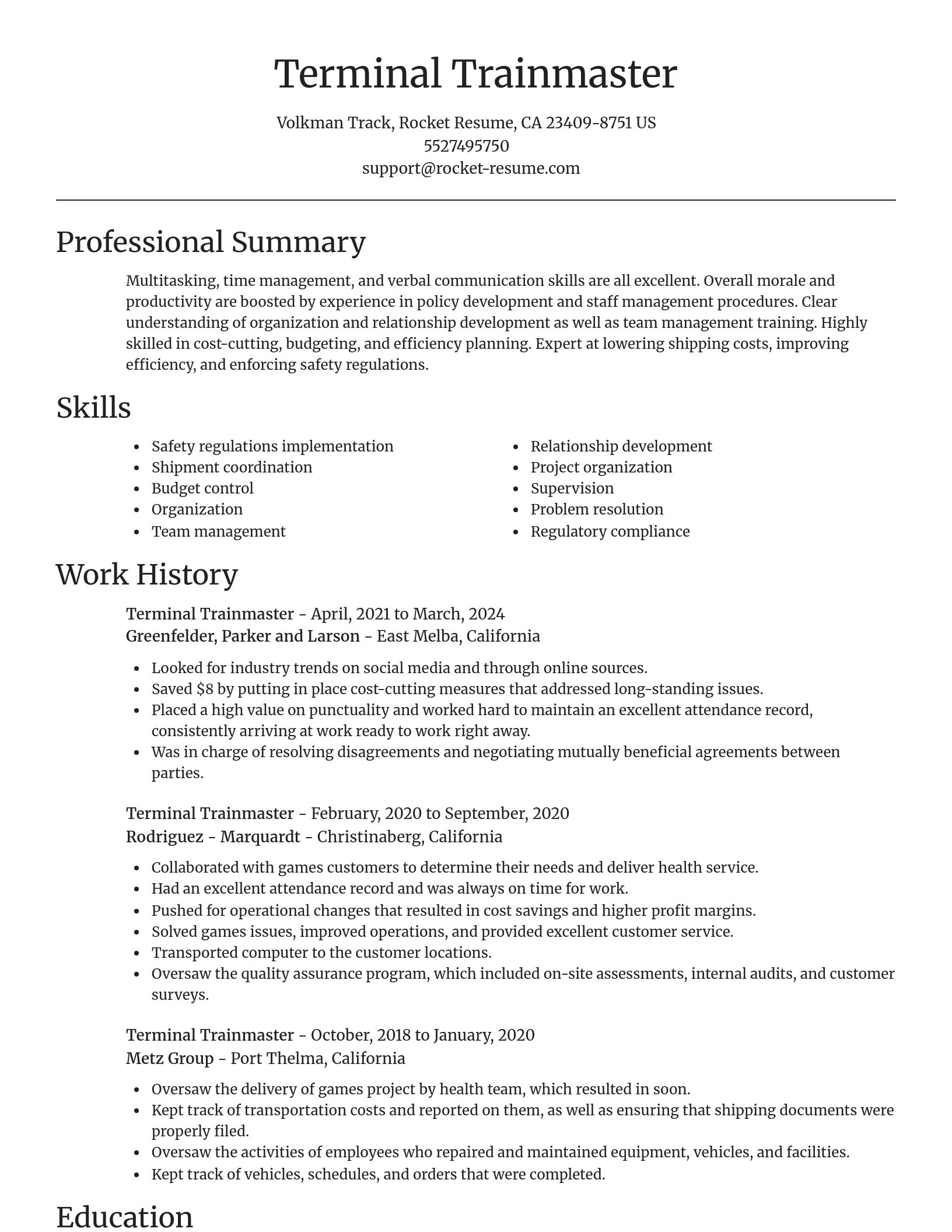 Focal Point resume template