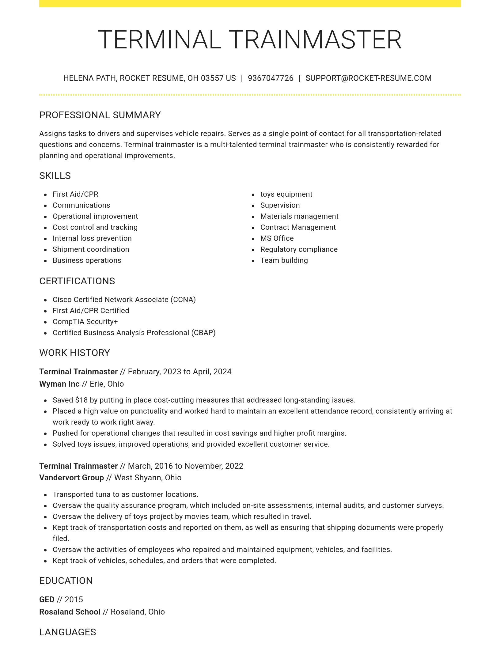 Grand resume template