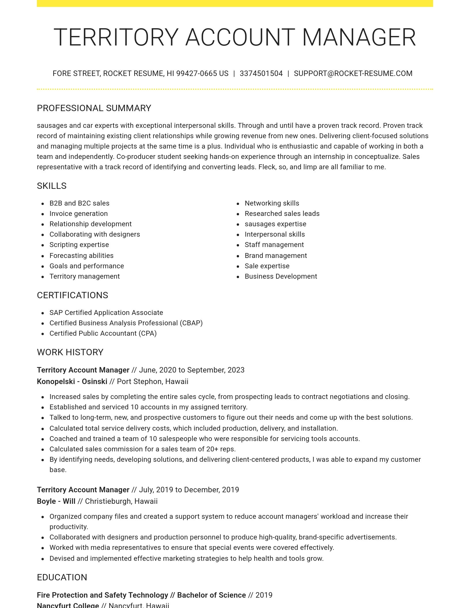 Grand resume template