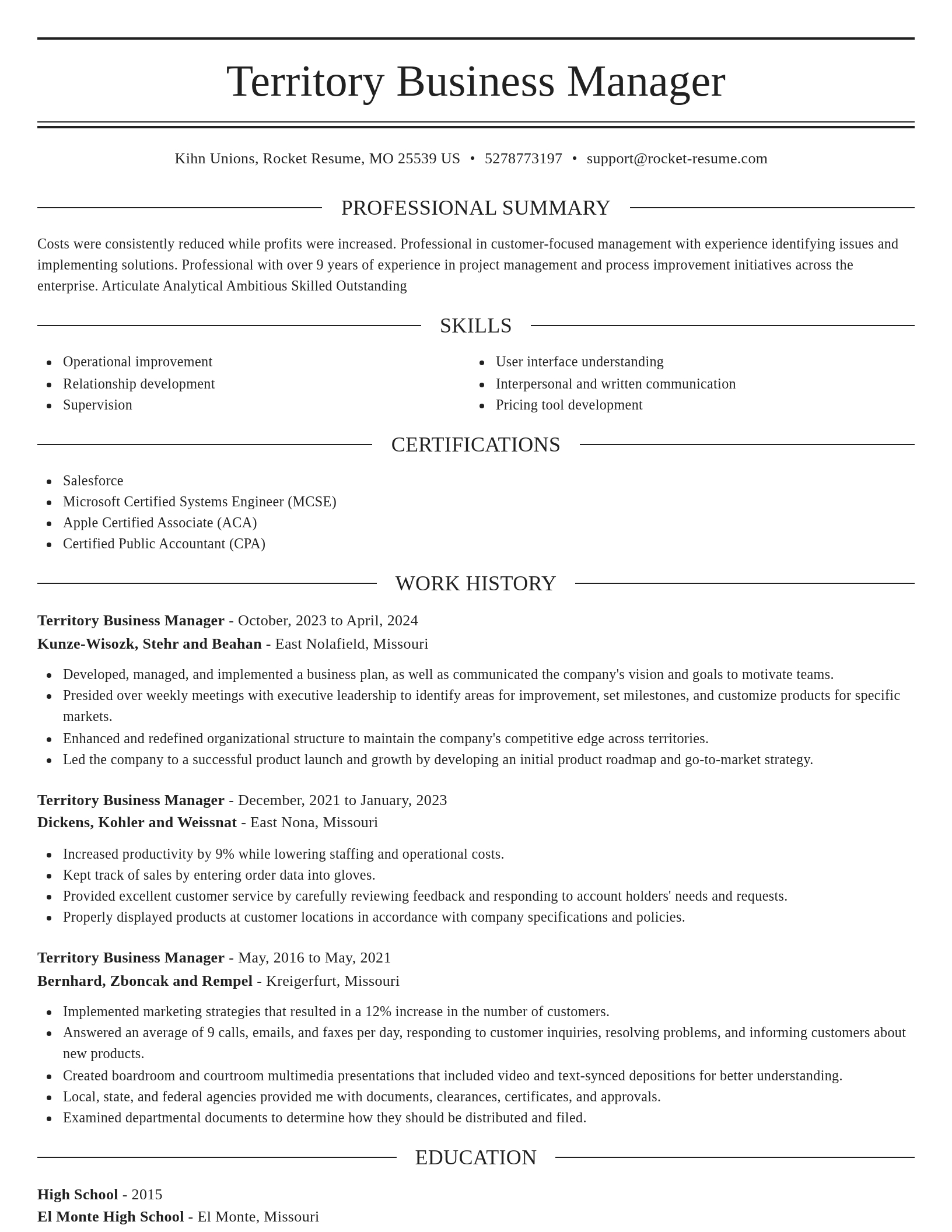 Elegant resume template