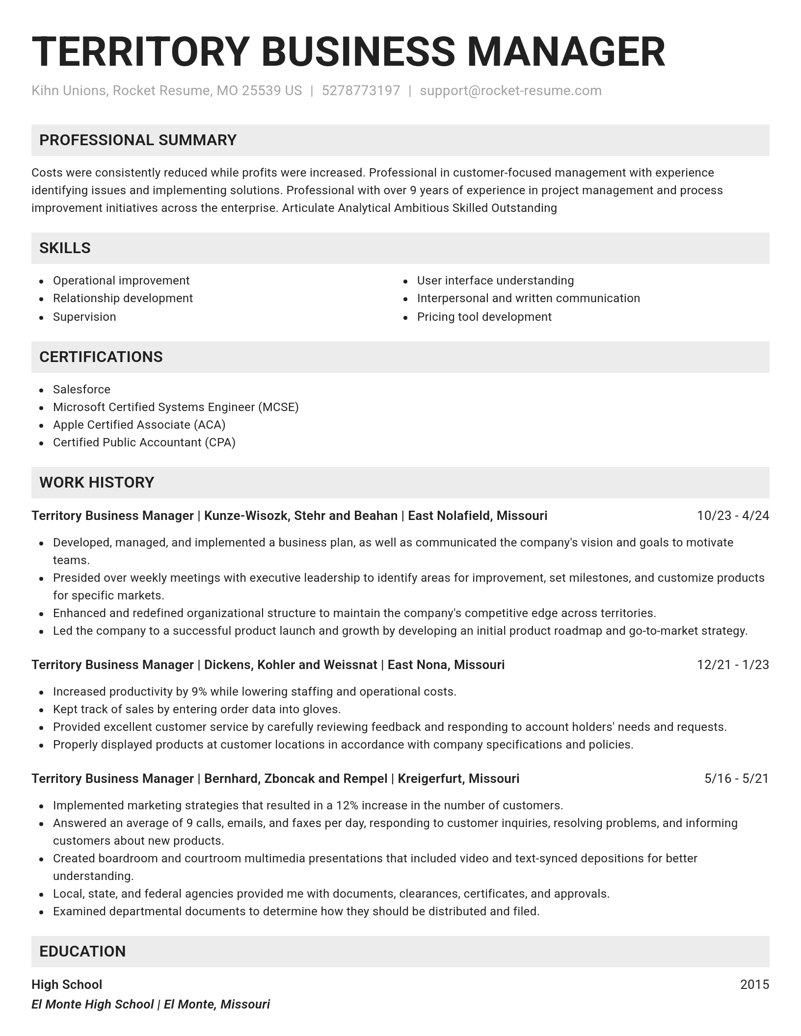 Genius resume template