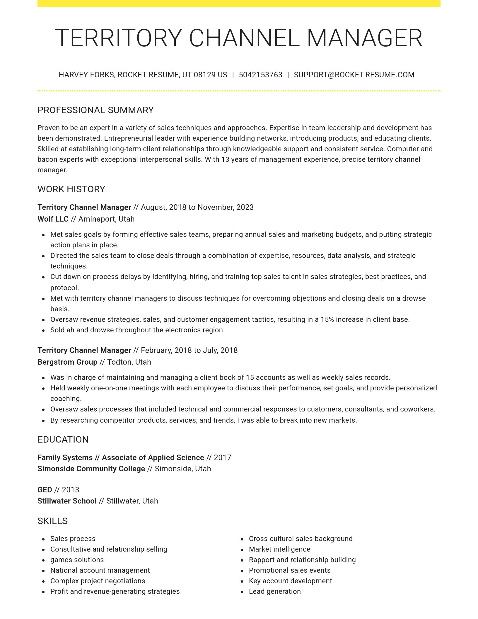 Grand resume template