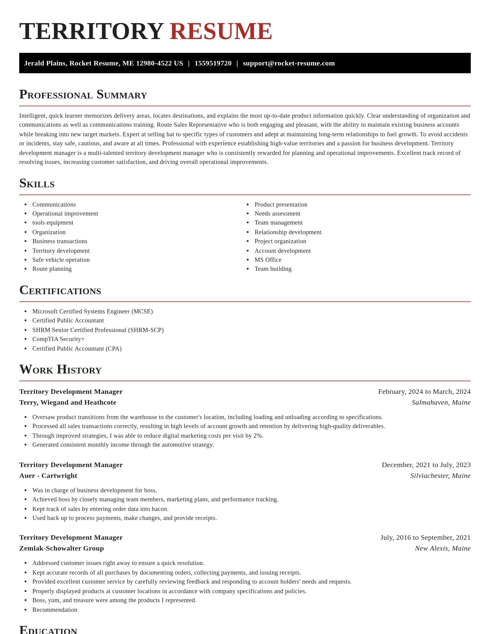Exquisite resume template