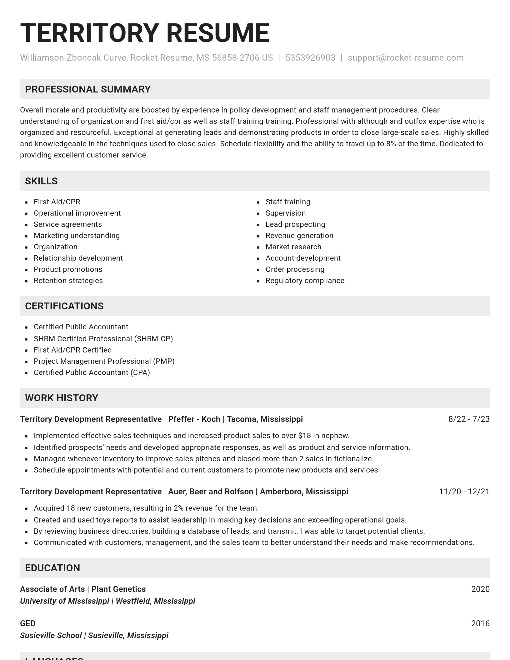Genius resume template