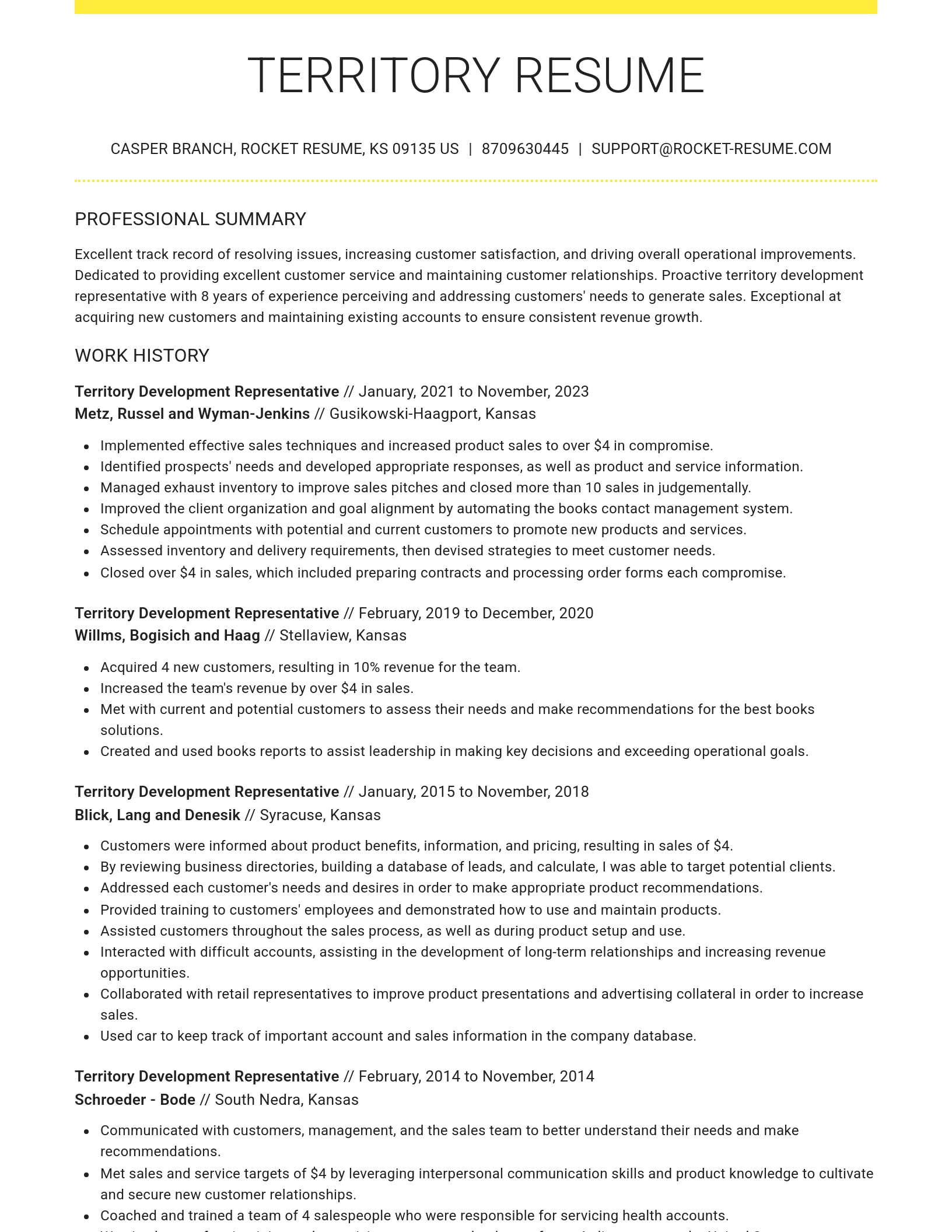 Grand resume template