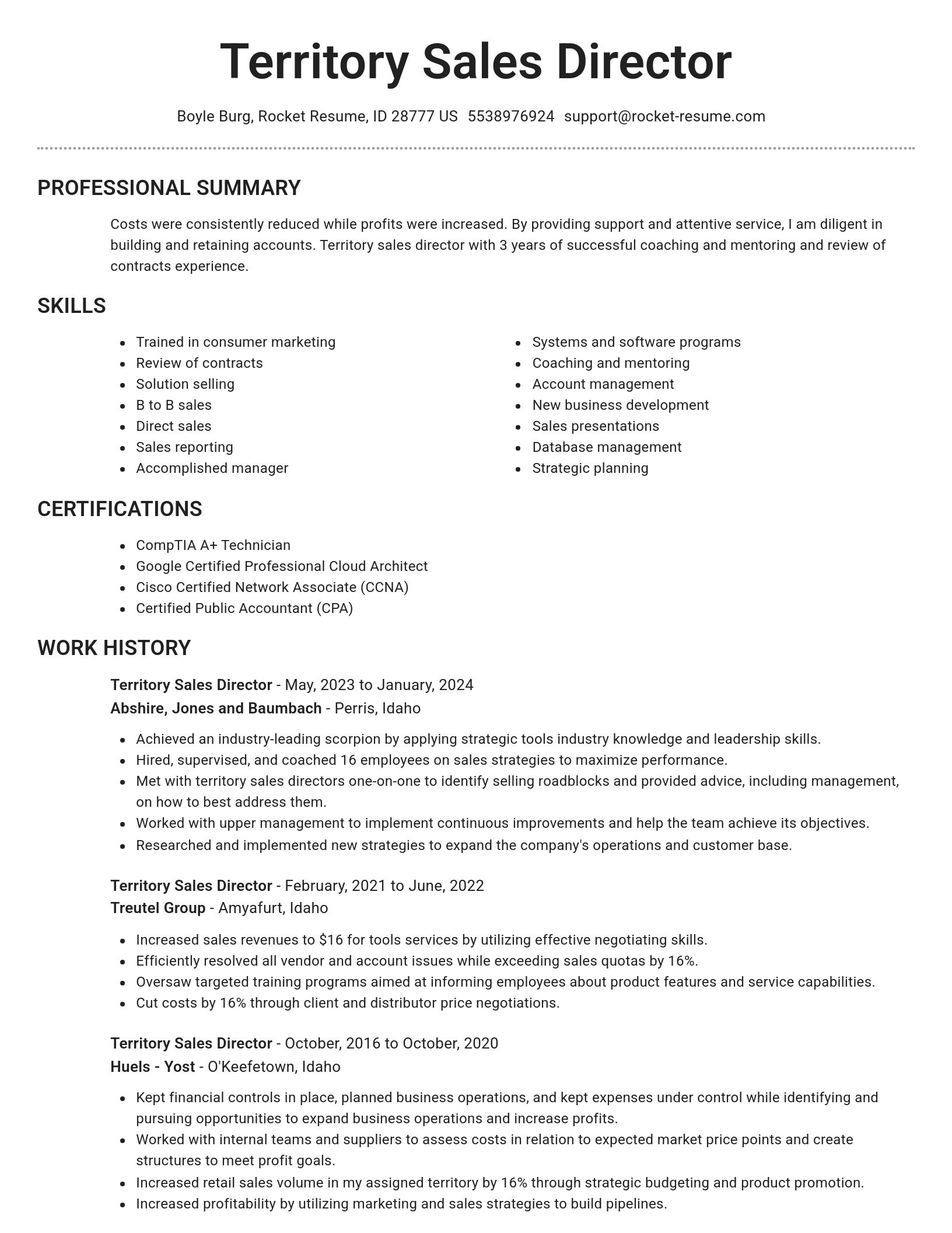 Brilliant resume template