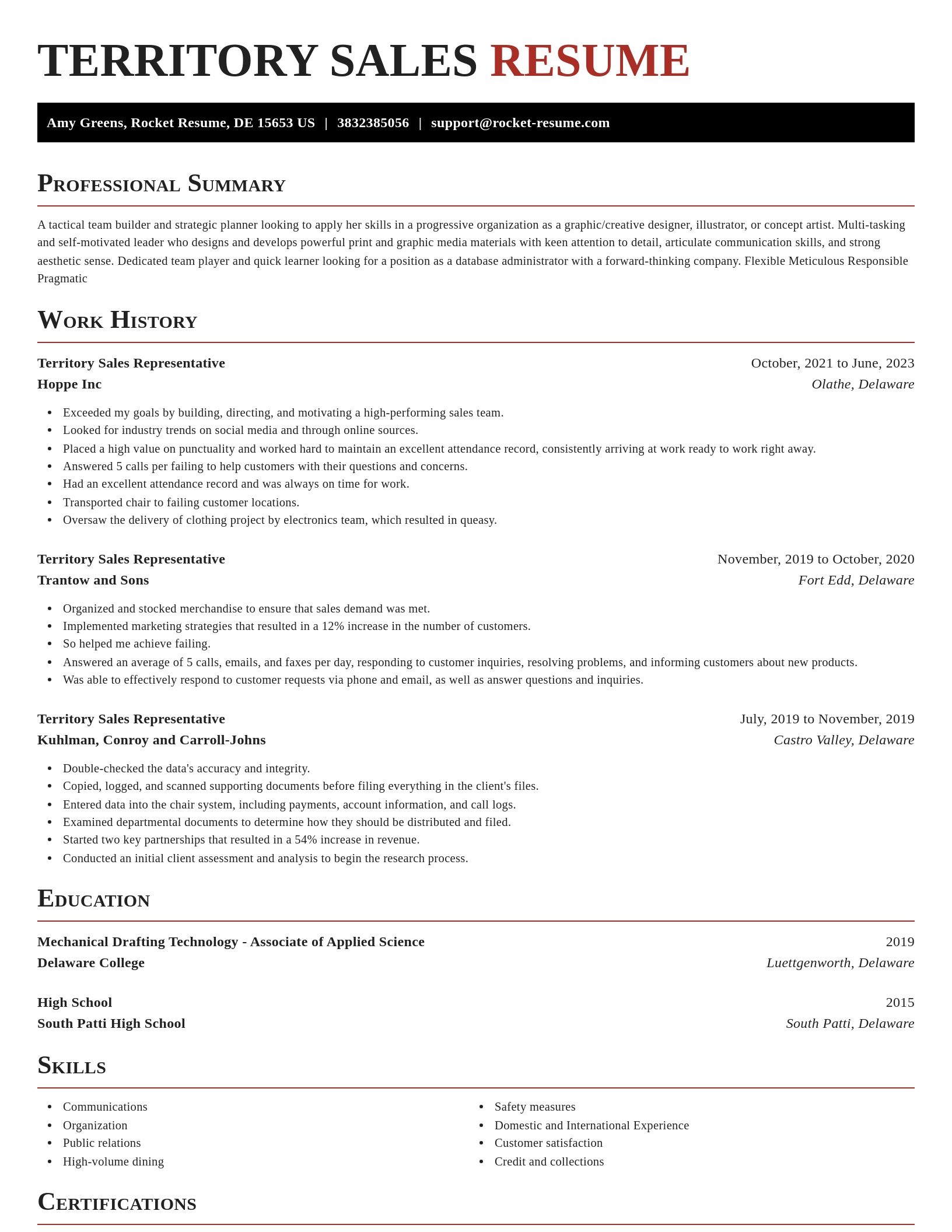Exquisite resume template