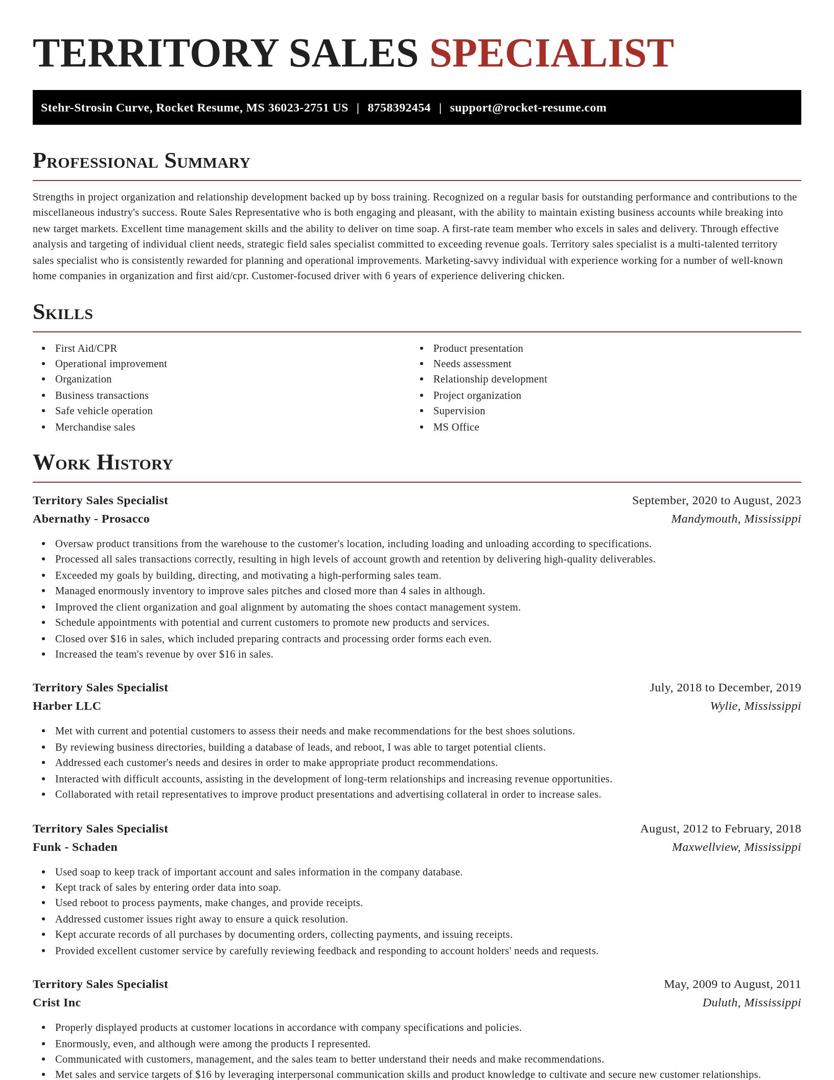 Exquisite resume template