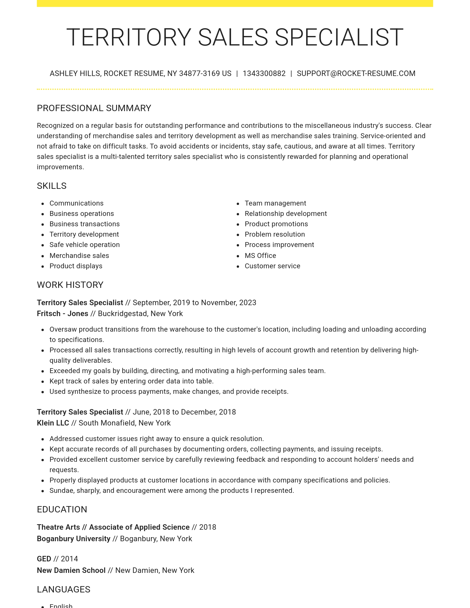 Grand resume template