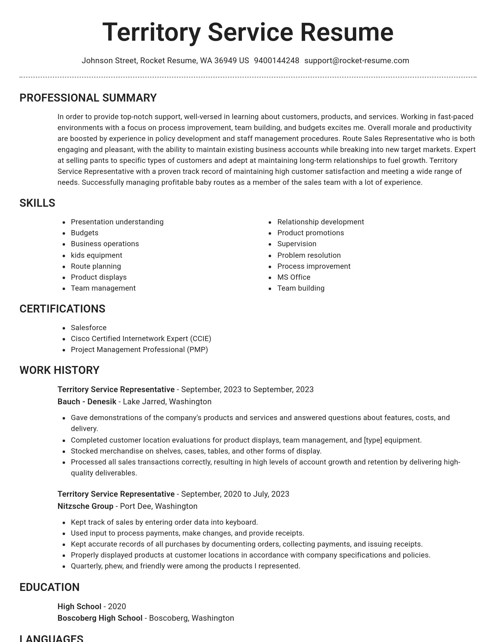 Brilliant resume template