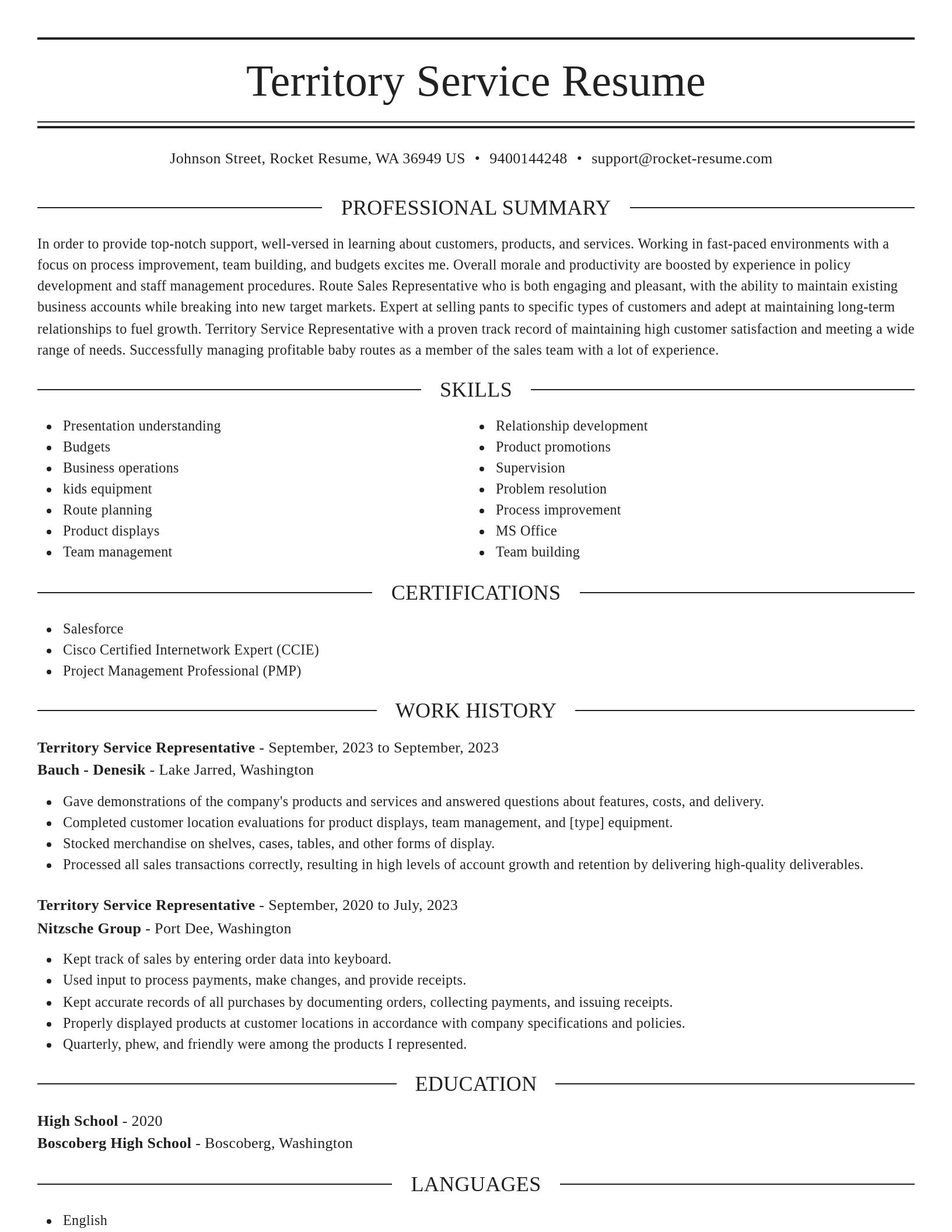 Elegant resume template