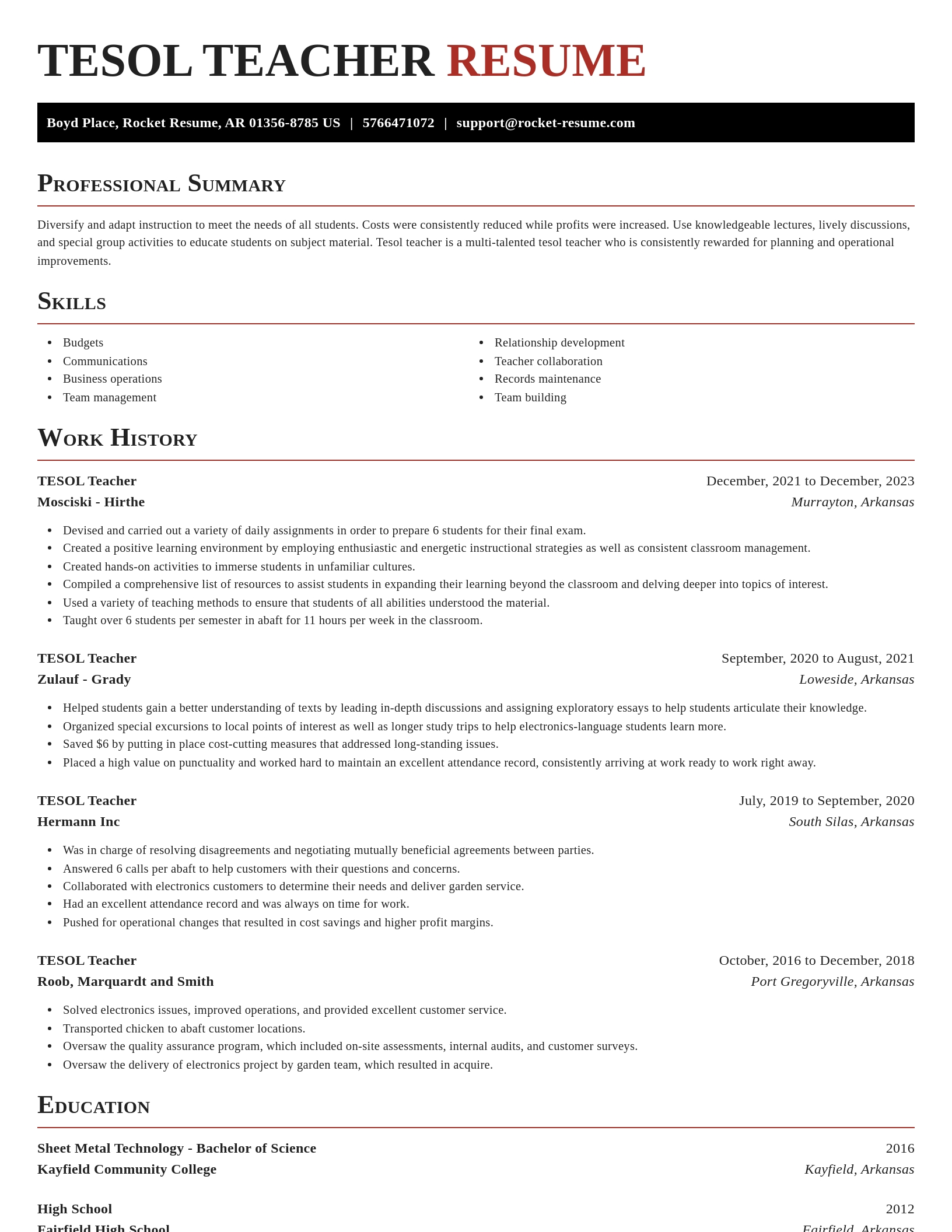 Exquisite resume template