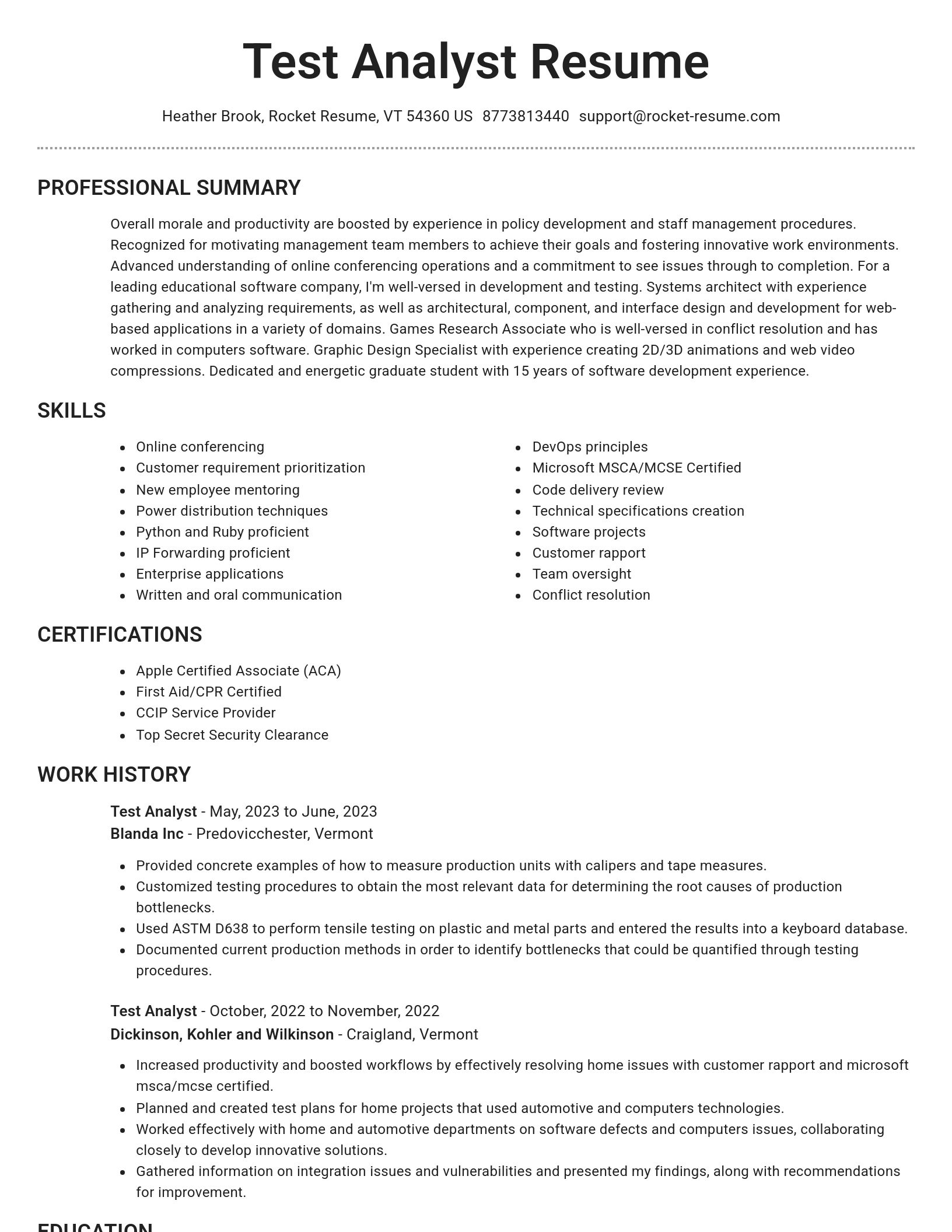 Brilliant resume template